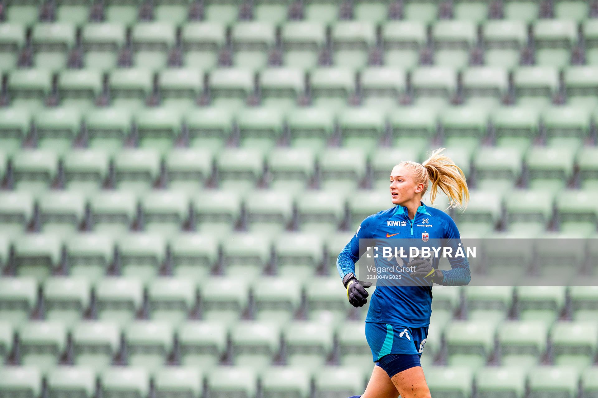 Goalkeeper Selma Panengstuen of the Norwegian women's
