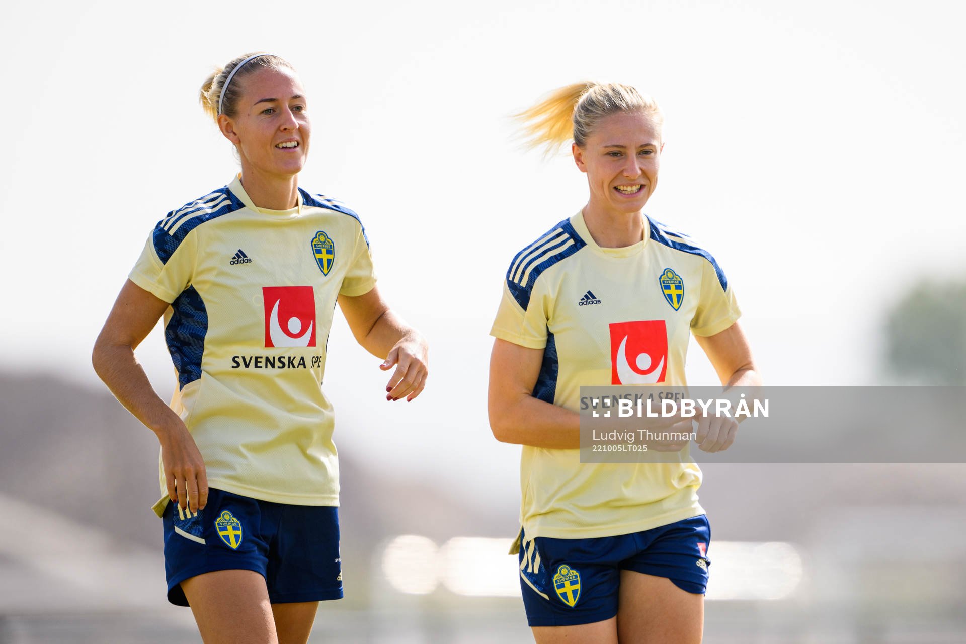 Emma Kullberg and Rebecka Blomqvist of the Swedish women's