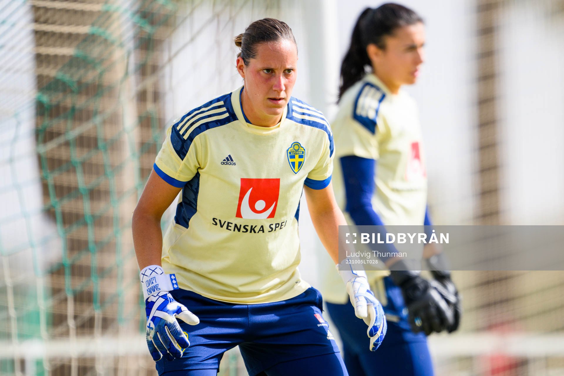 Goalkeeper Emma Lind of the Swedish women's national