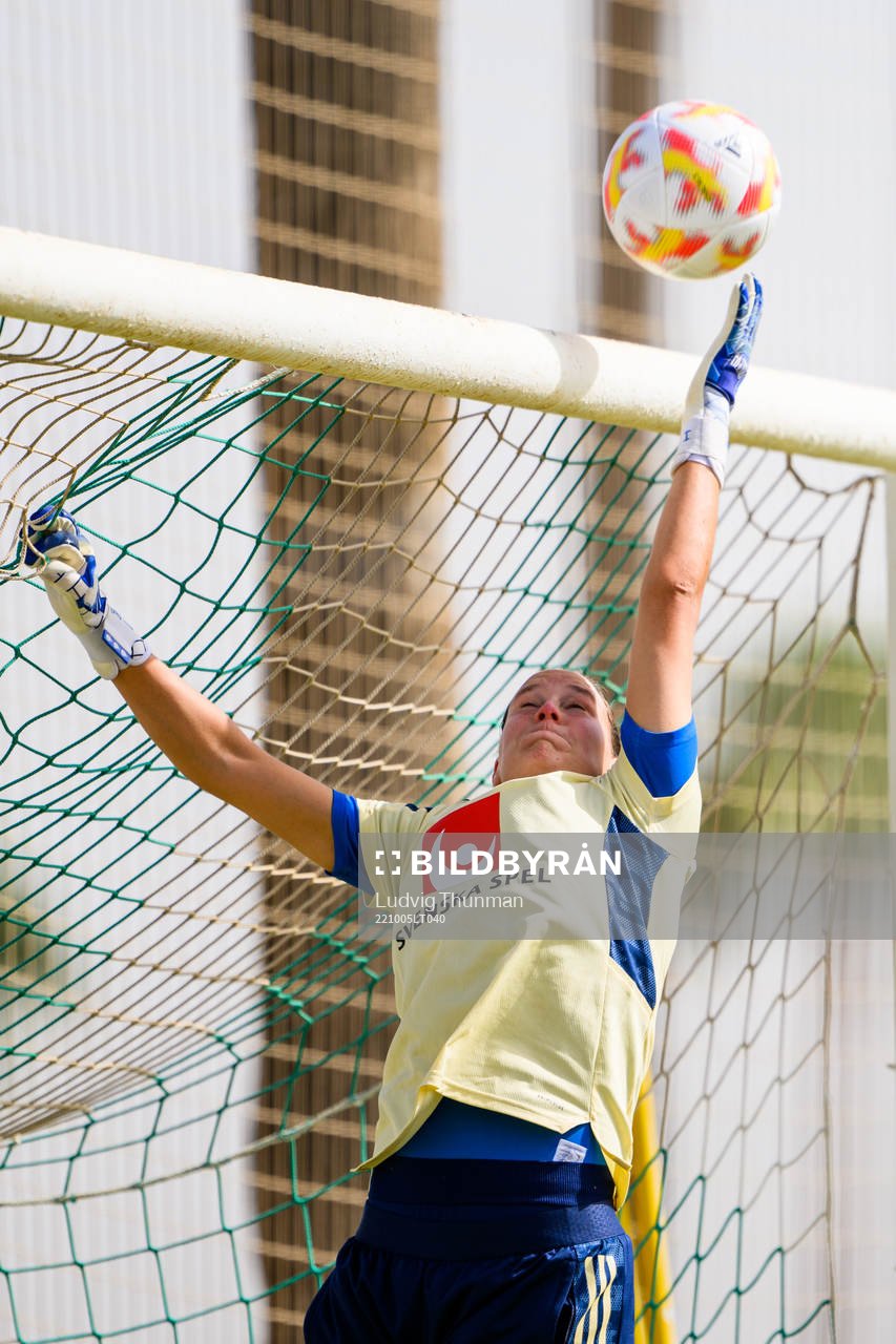 Goalkeeper Emma Lind of the Swedish women's national