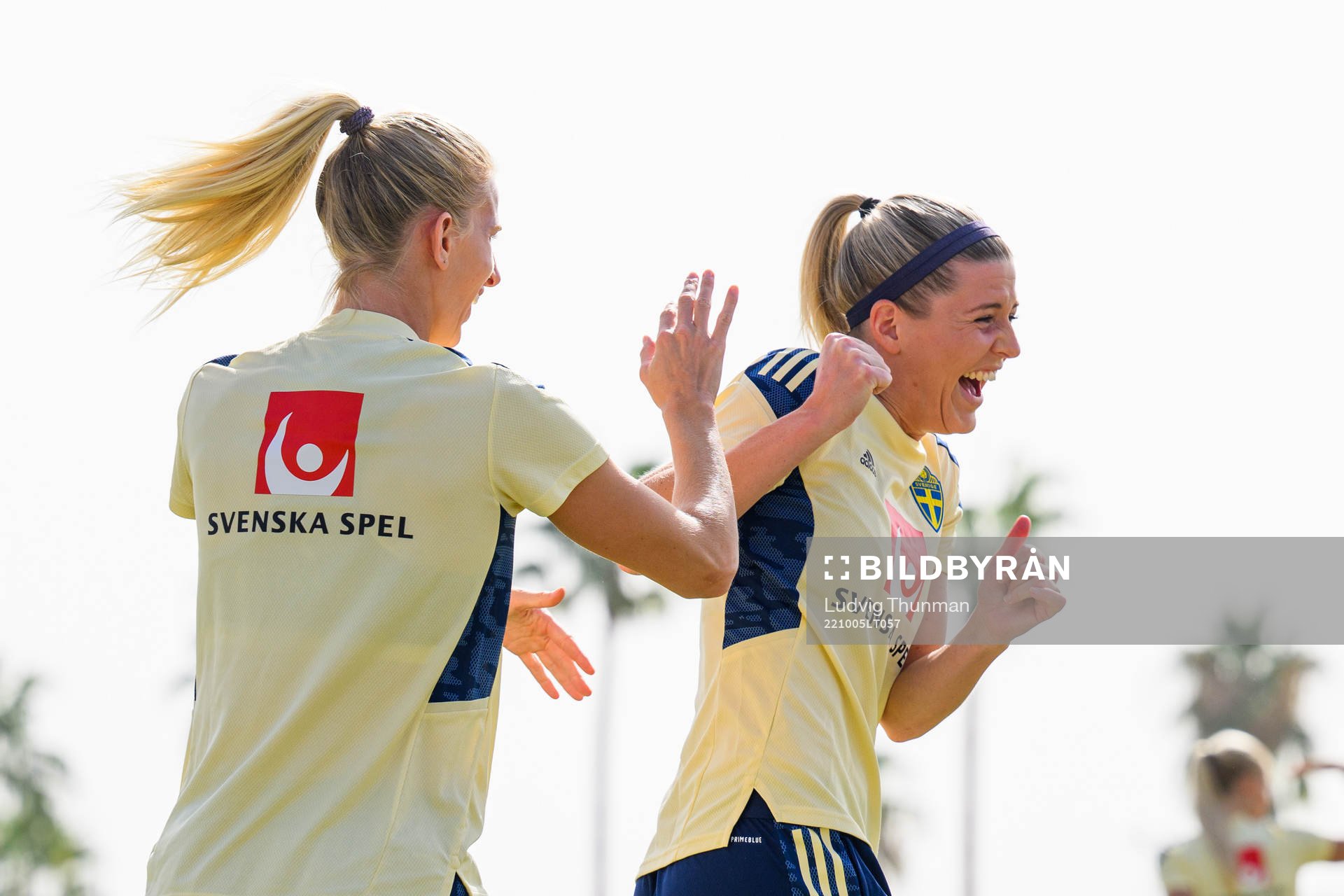 Sofia Jakobsson and Olivia Schough of the Swedish women's