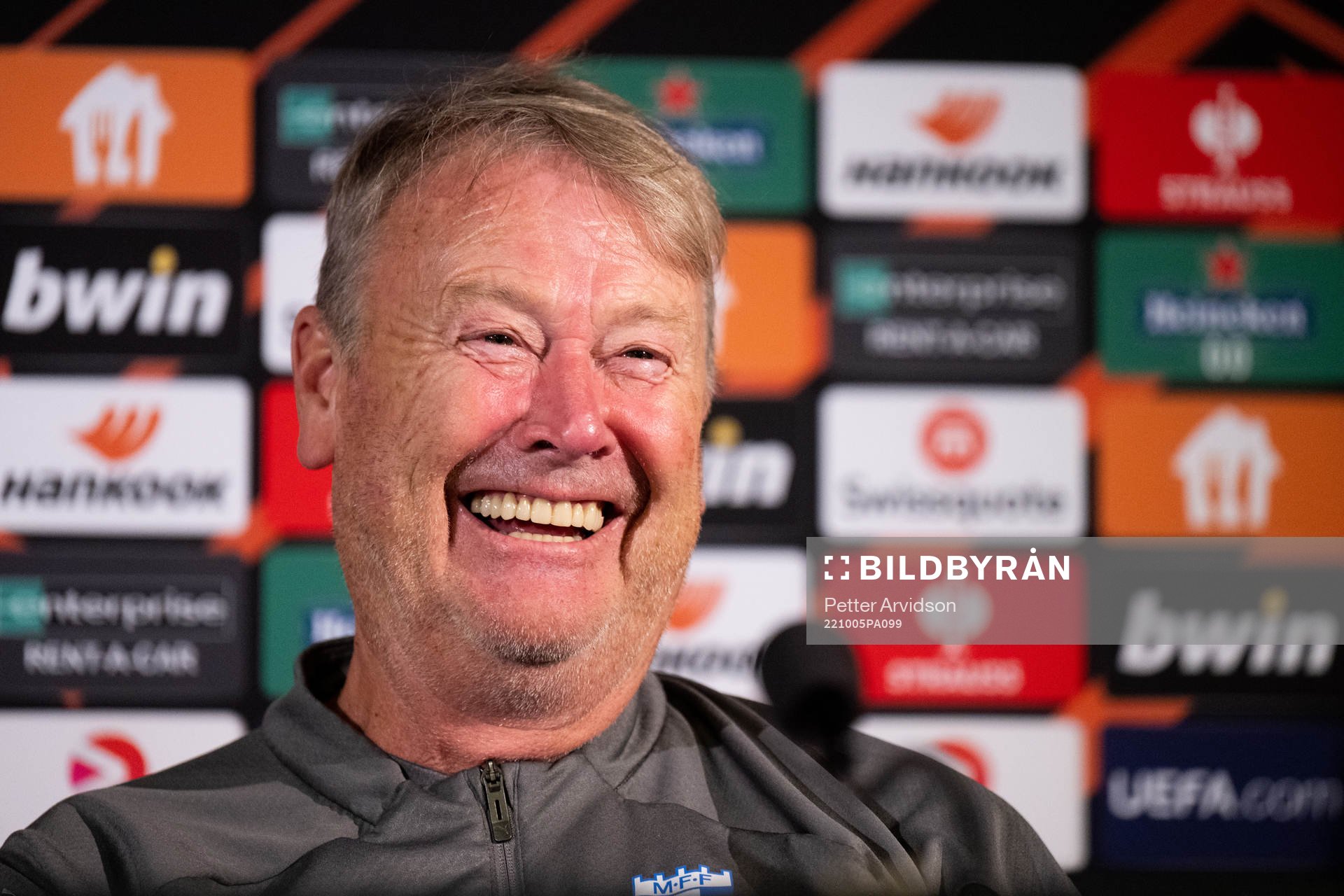 Head coach Åge Hareide during a press conference with Malmö FF on October 5, 2022 in Malmö. 