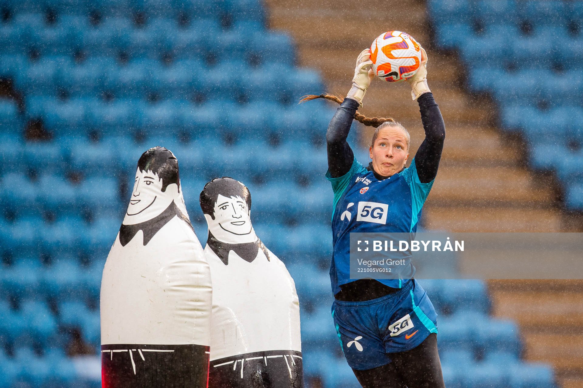 Goalkeeper Aurora Mikalsen of the Norwegian women's