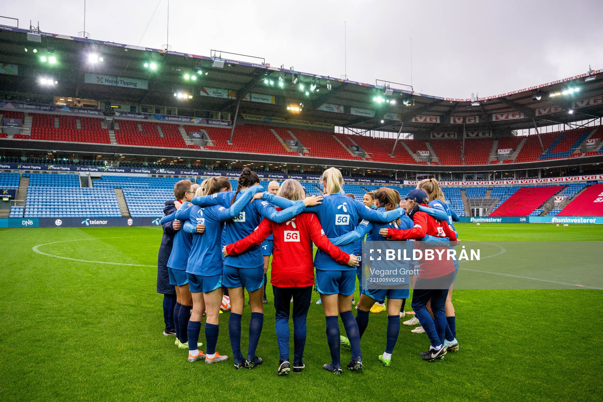 Players and staff of the Norwegian women's national