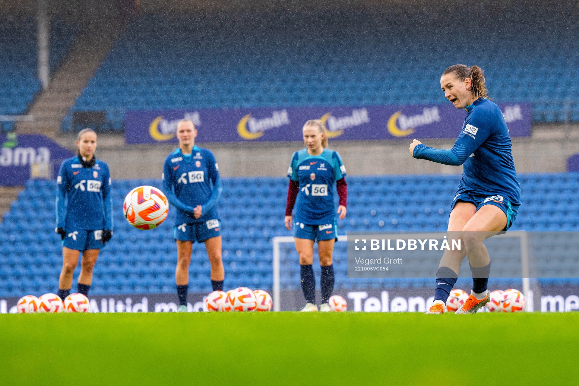 Elisabeth Terland of the Norwegian women's national football team during a training session on October 5, 2022 in Oslo. 