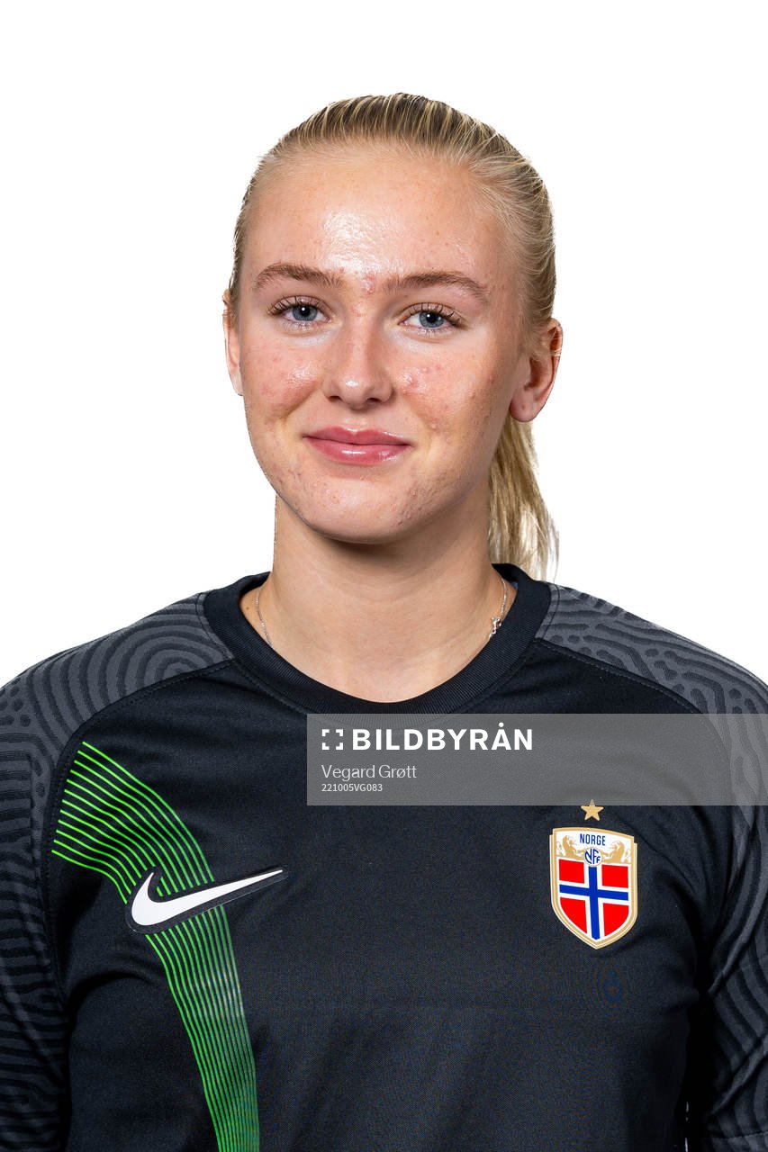 Goalkeeper Selma Panengstuen of the Norwegian women's