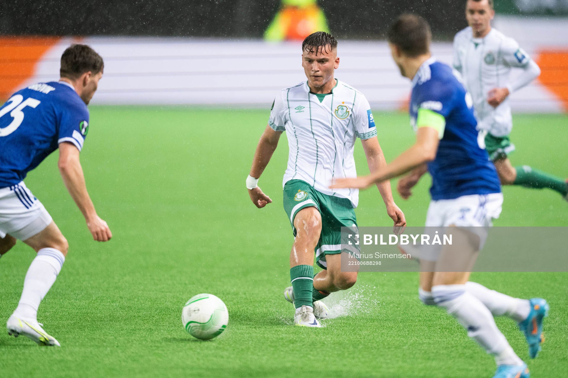 Justin Ferizaj of Shamrock Roversand during the UEFA Conference League between Molde and Shamrock Rovers on October 6, 2022 in Molde.