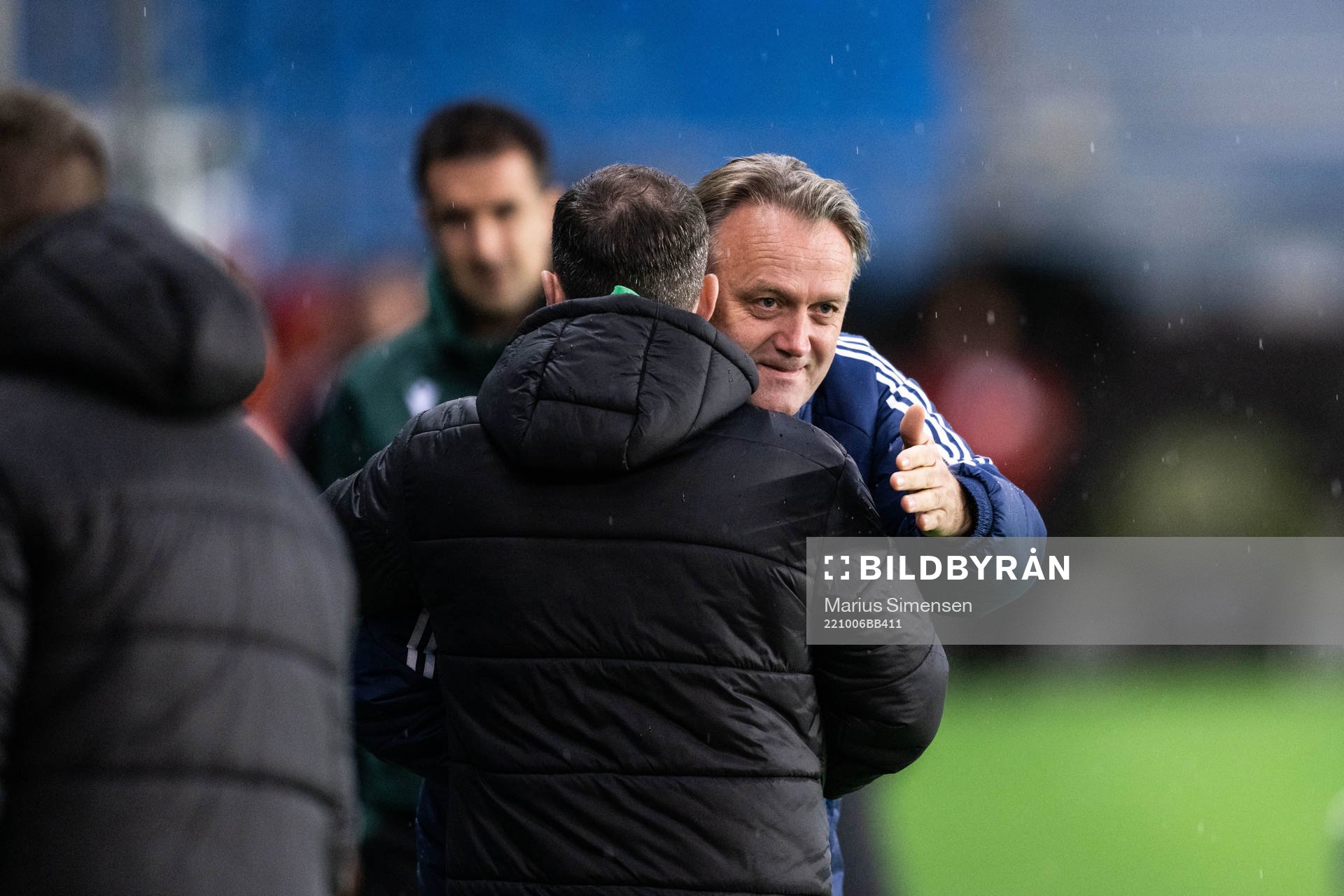 Erling Moe, head coach of Molde, and Stephen Bradley, head
