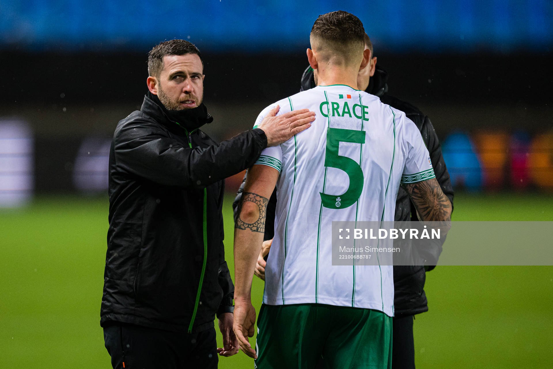 Stephen Bradley, head coach of Shamrock Rovers, and Lee