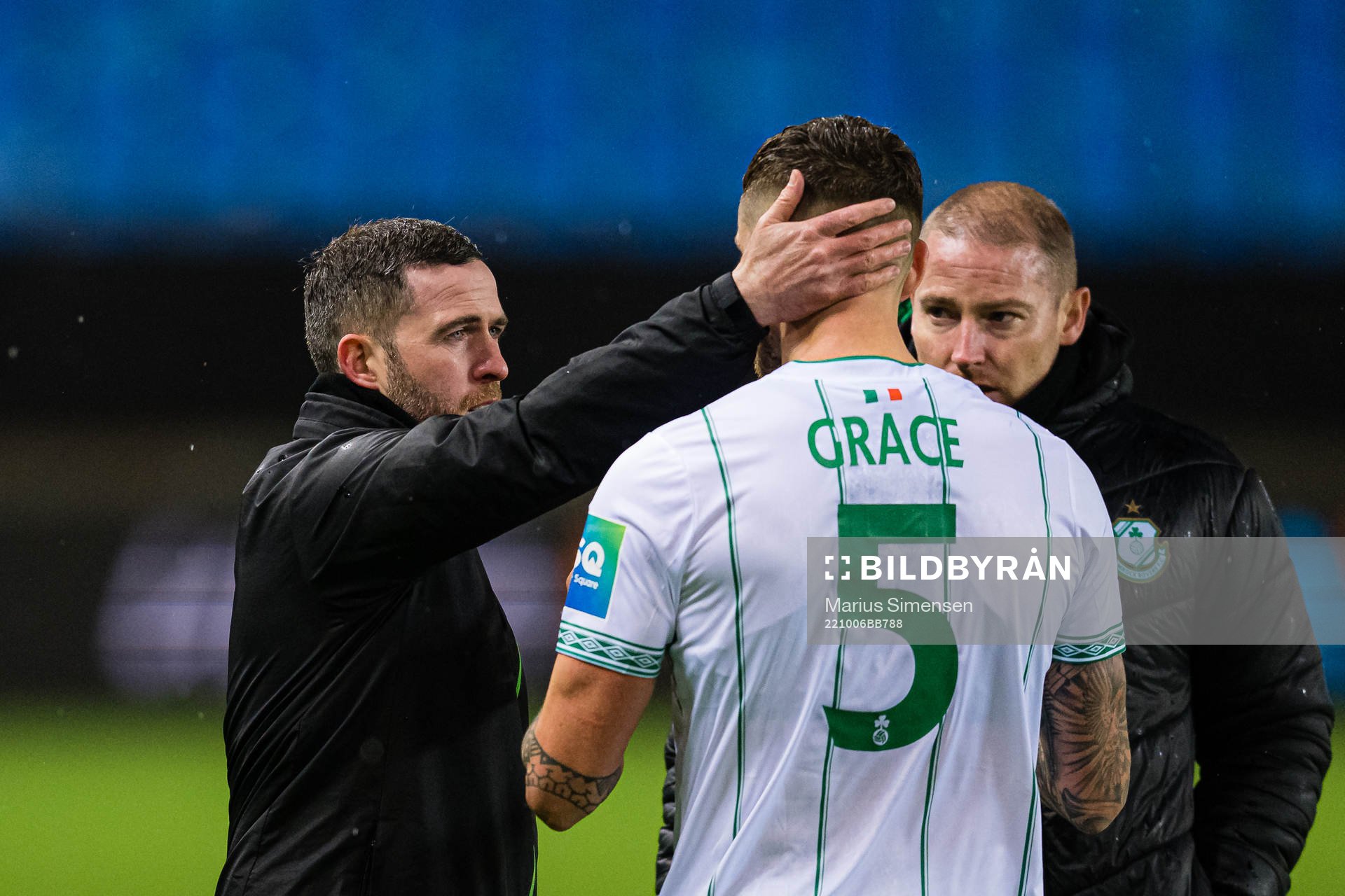 Stephen Bradley, head coach of Shamrock Rovers, and Lee