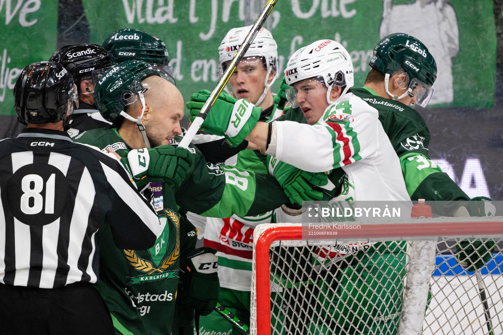 Färjestads Theodor Lennström och Rögles Marco Kasper