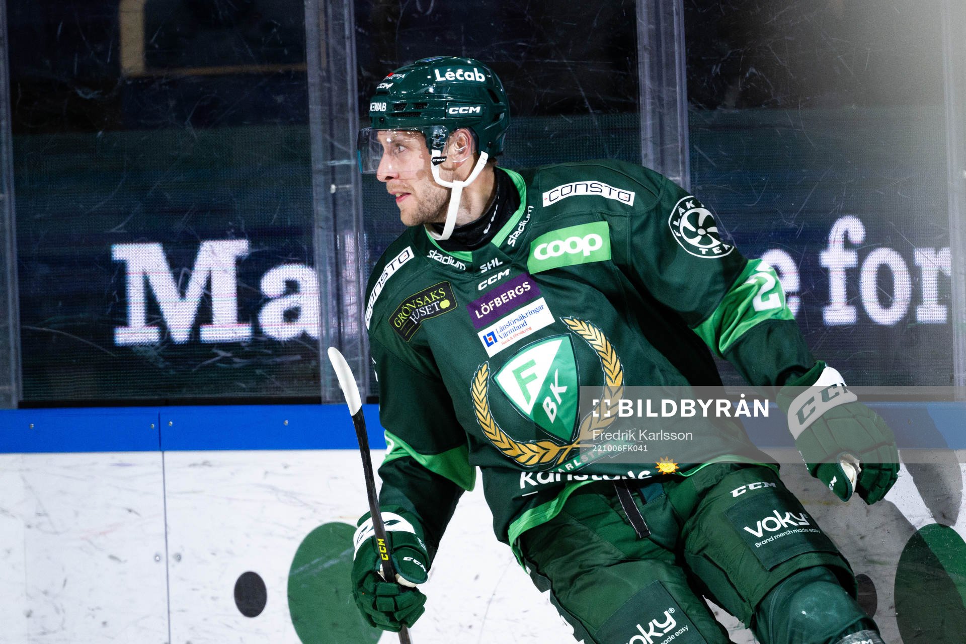 Färjestads Per Åslund jublar