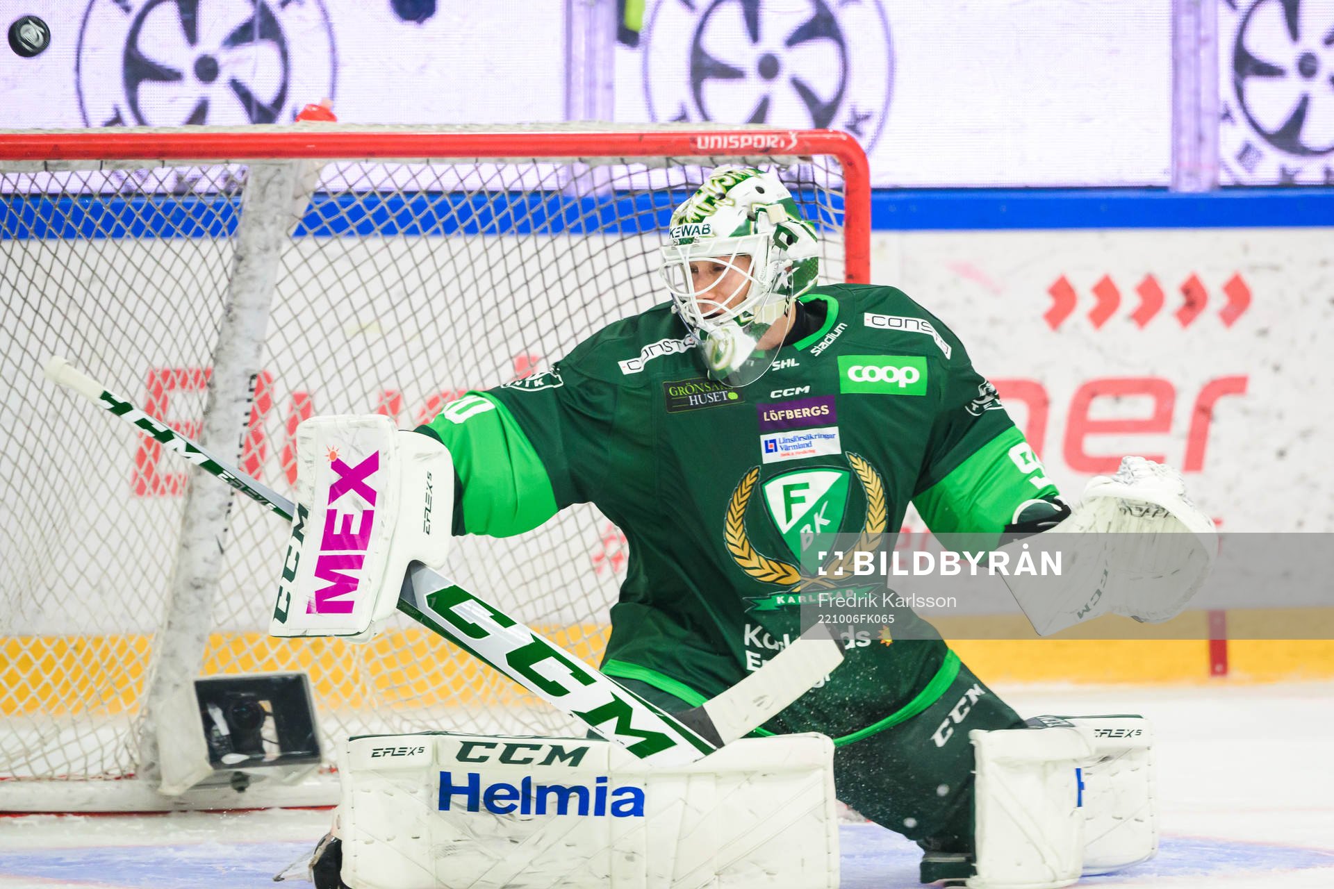 Färjestads målvakt Matthew Tomkins