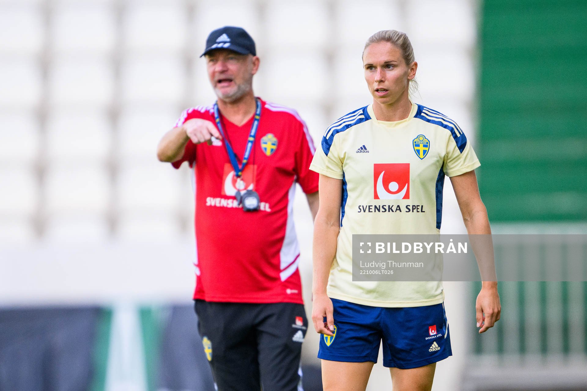 Head coach Peter Gerhardsson and Jonna Andersson of the