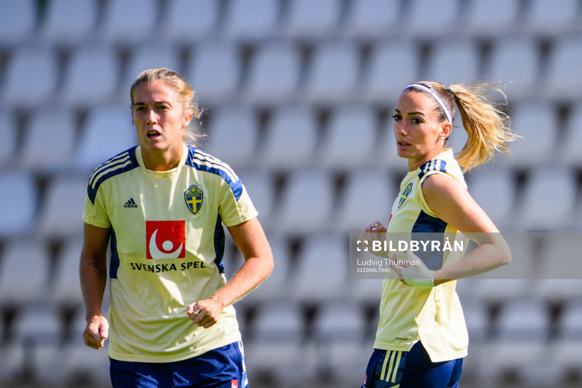 Filippa Angeldahl and Kosovare Asllani of the Swedish