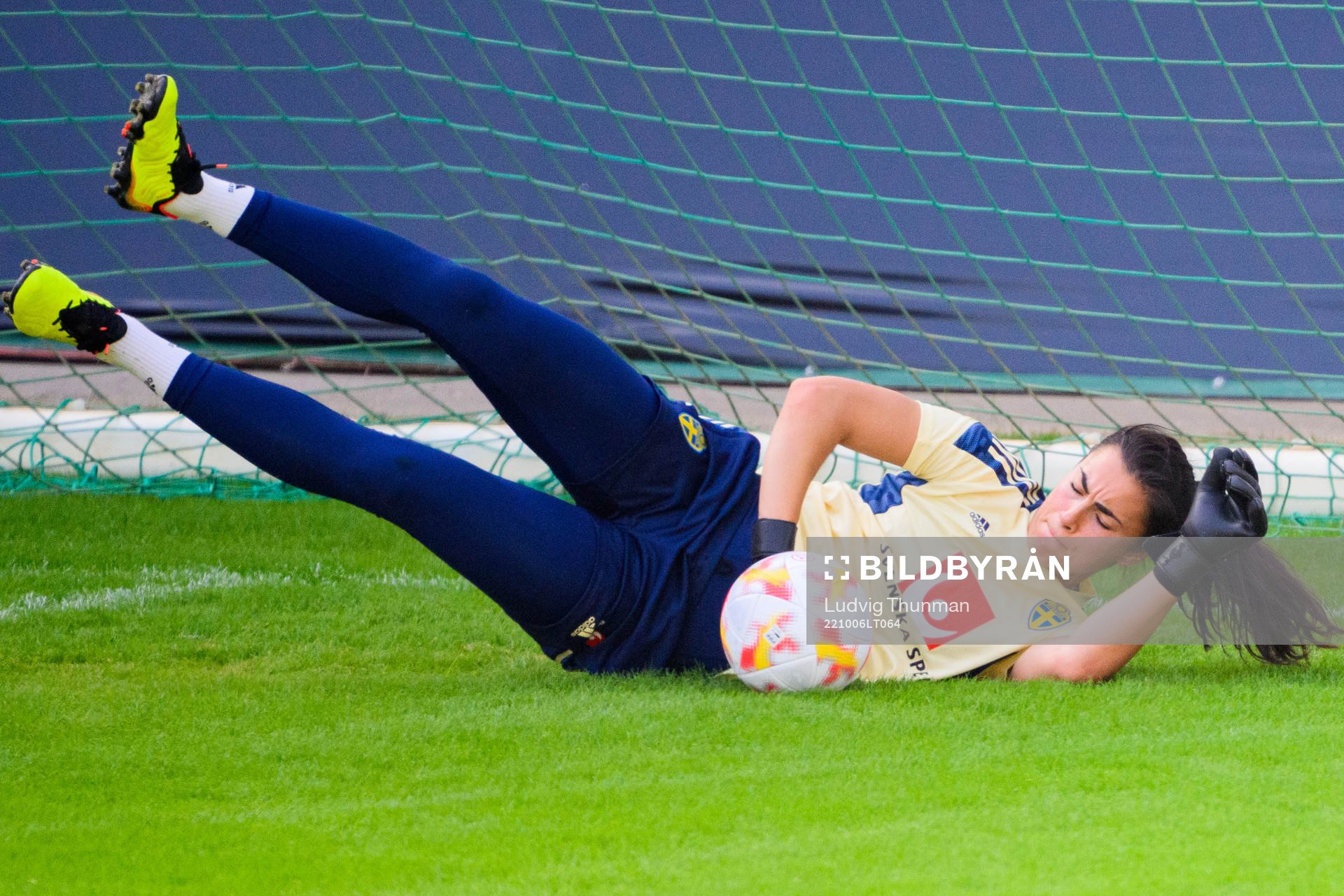Goalkeeper Zecira Musovic of the Swedish women's national
