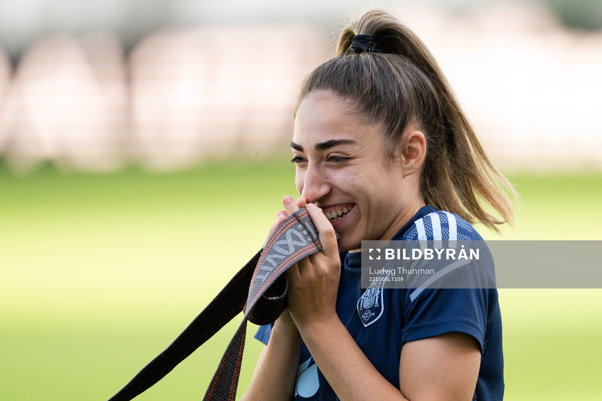 Olga Carmona of Spanish women's national football team at a