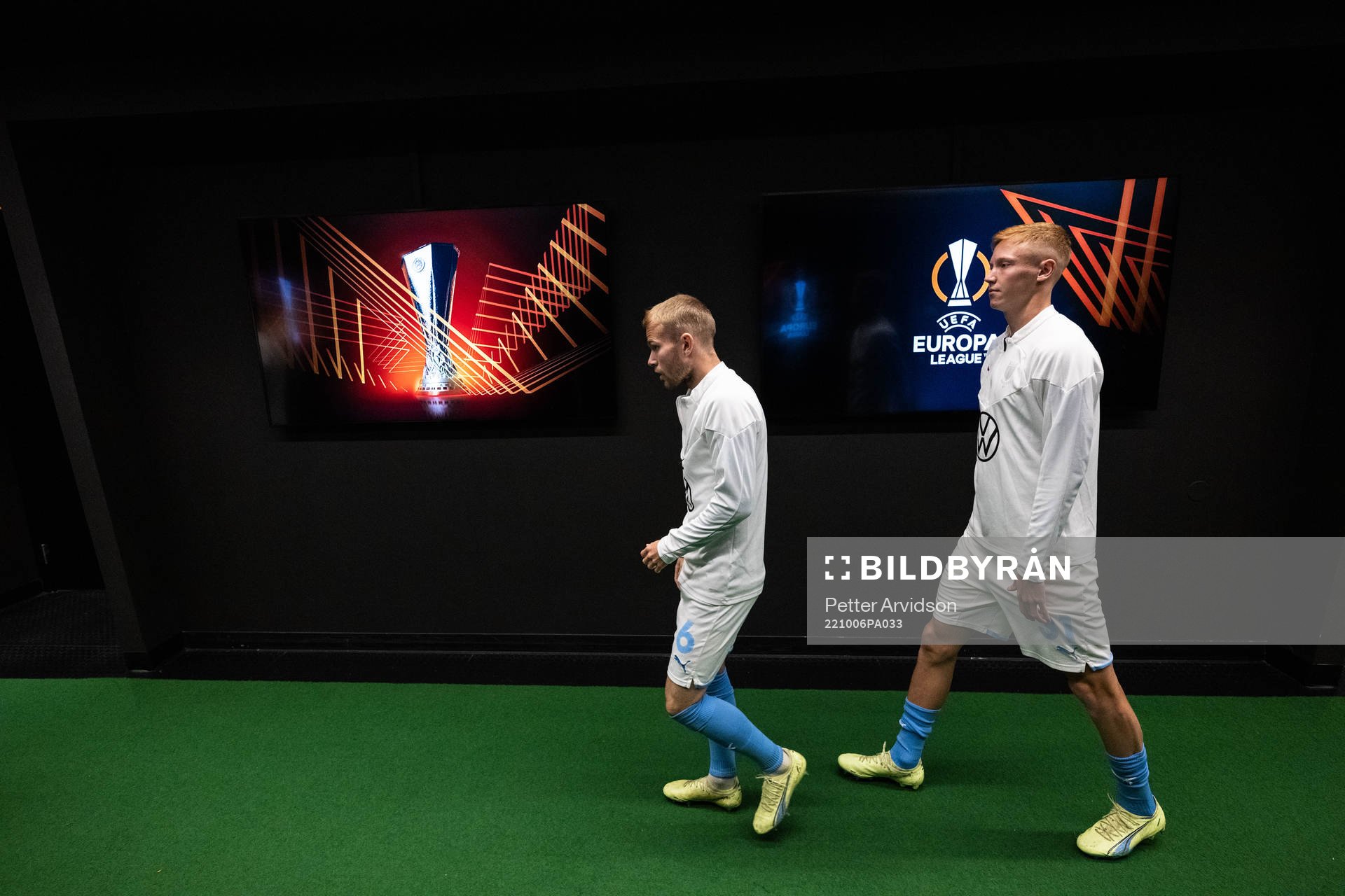 Oscar Lewicki and Hugo Larsson of Malmö FF