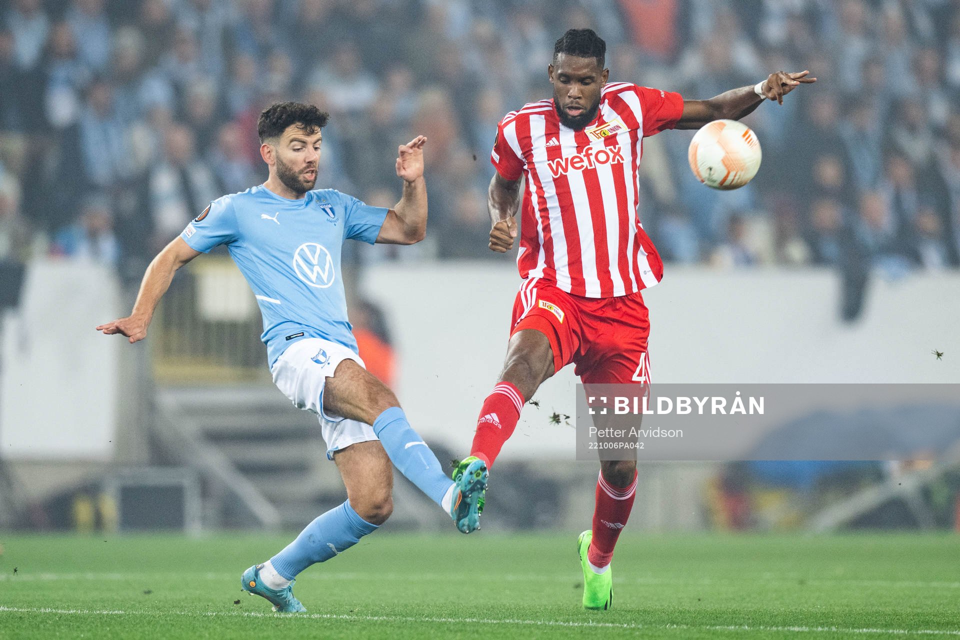 Erdal Rakip of Malmö FF and Jordan Siebatcheu of Union