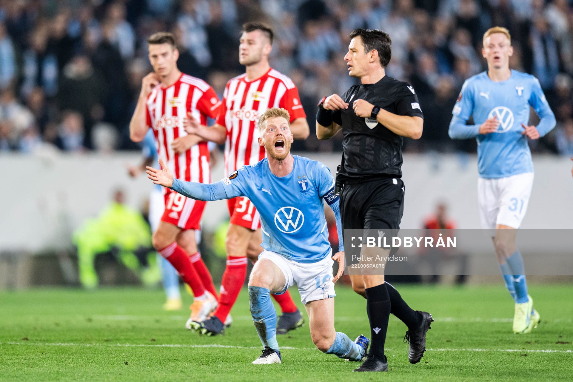 Anders Christiansen of Malmö FF reacts