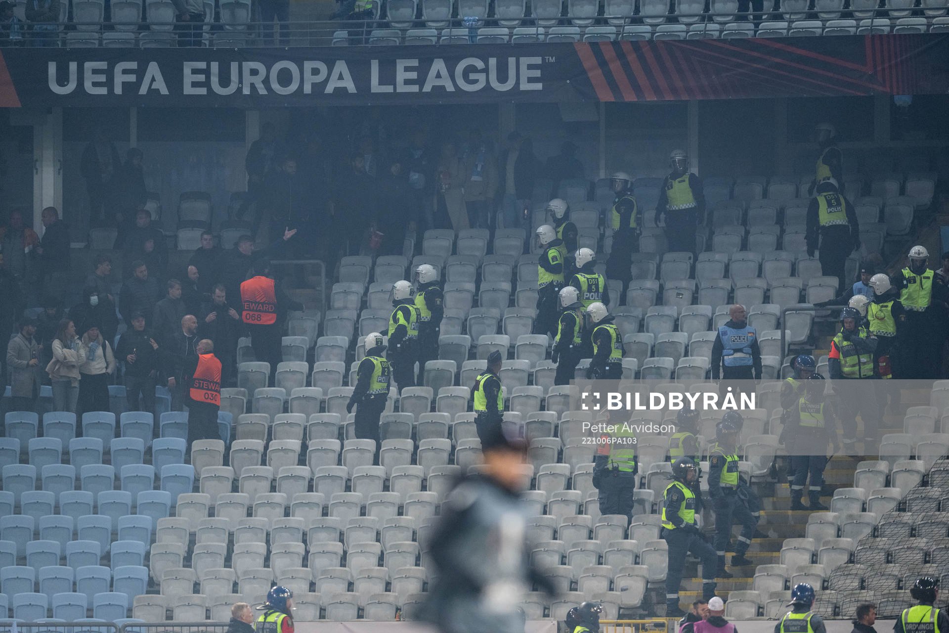 Police in the stands