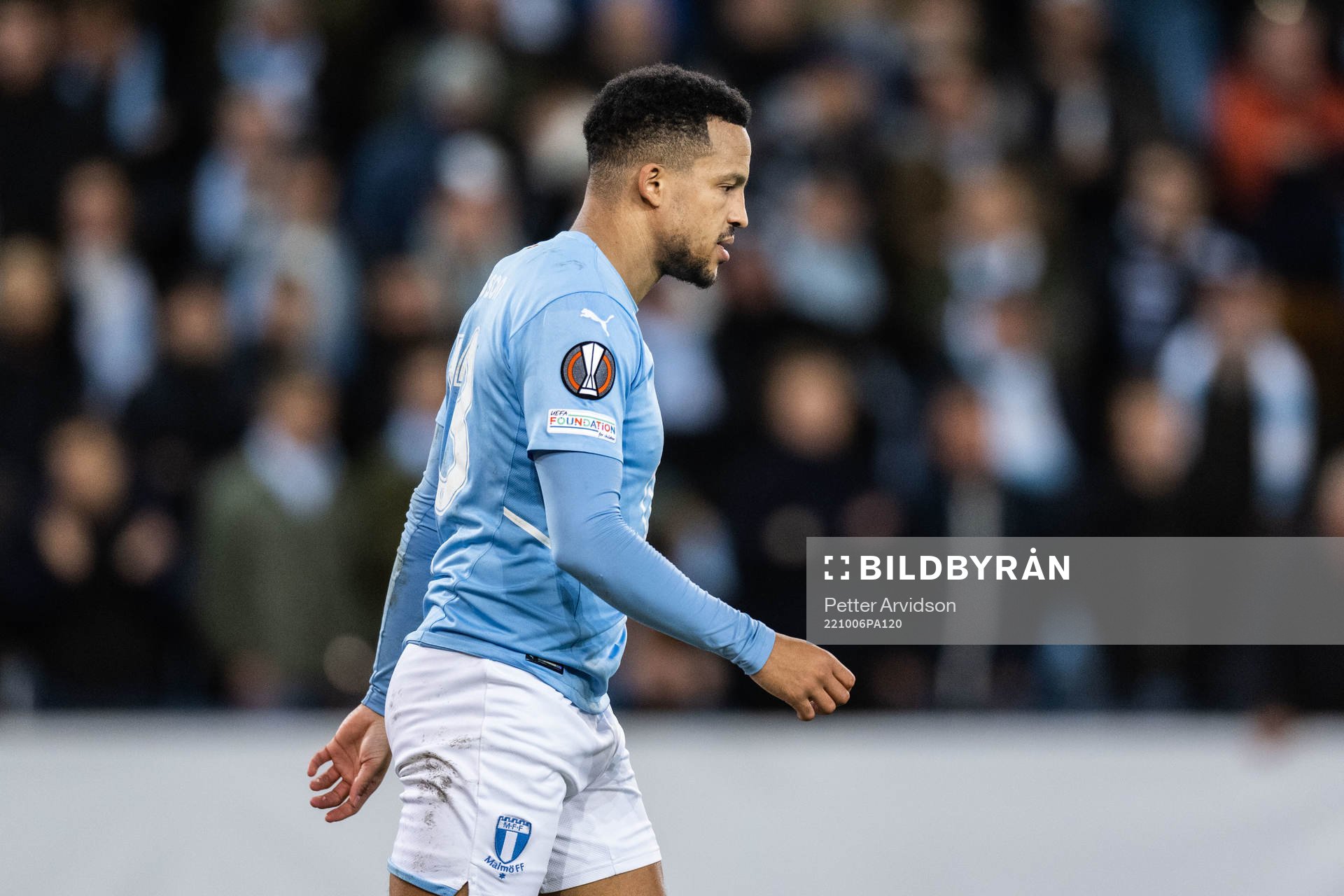 Martin Olsson of Malmö FF looks dejected