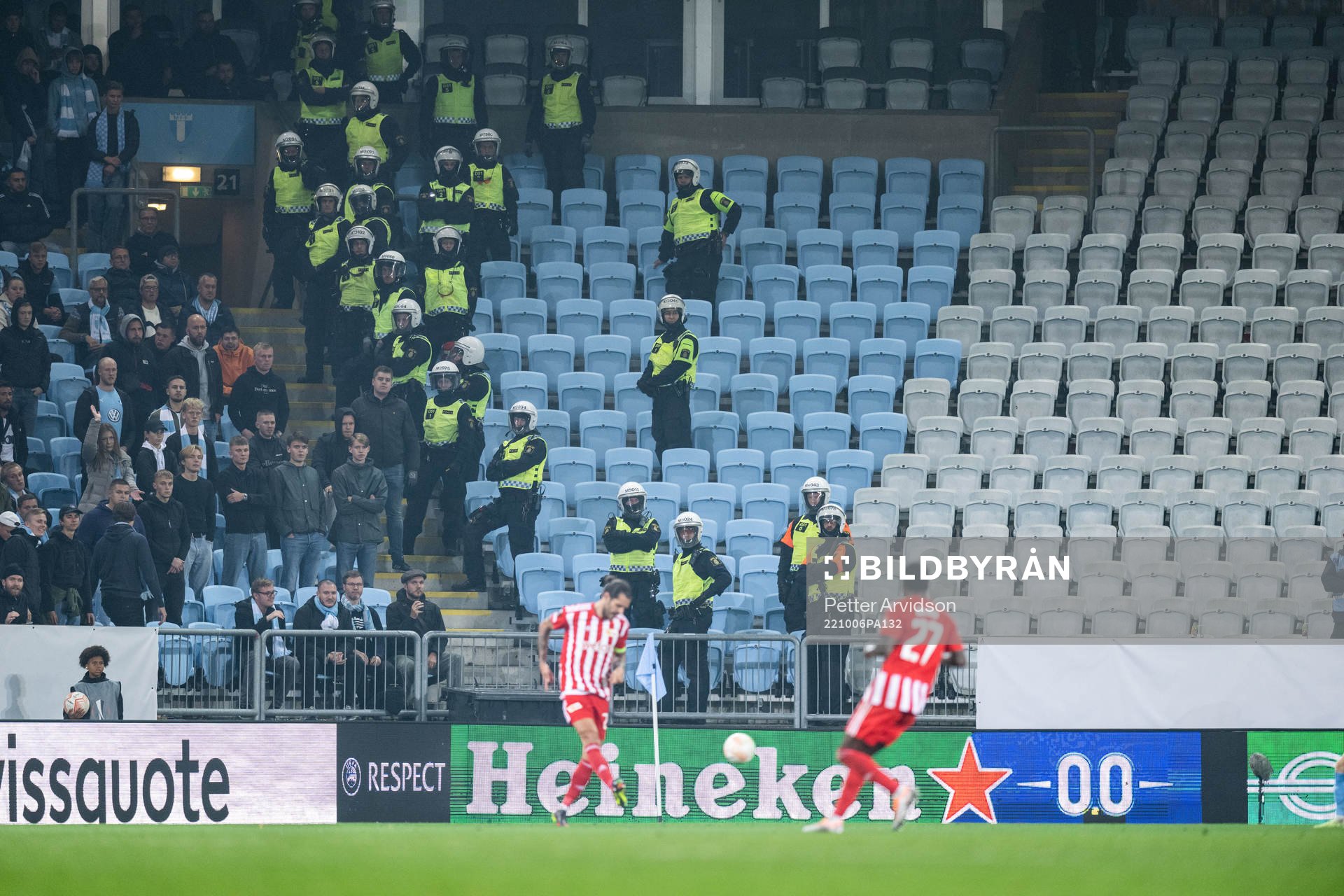 Police in the stands