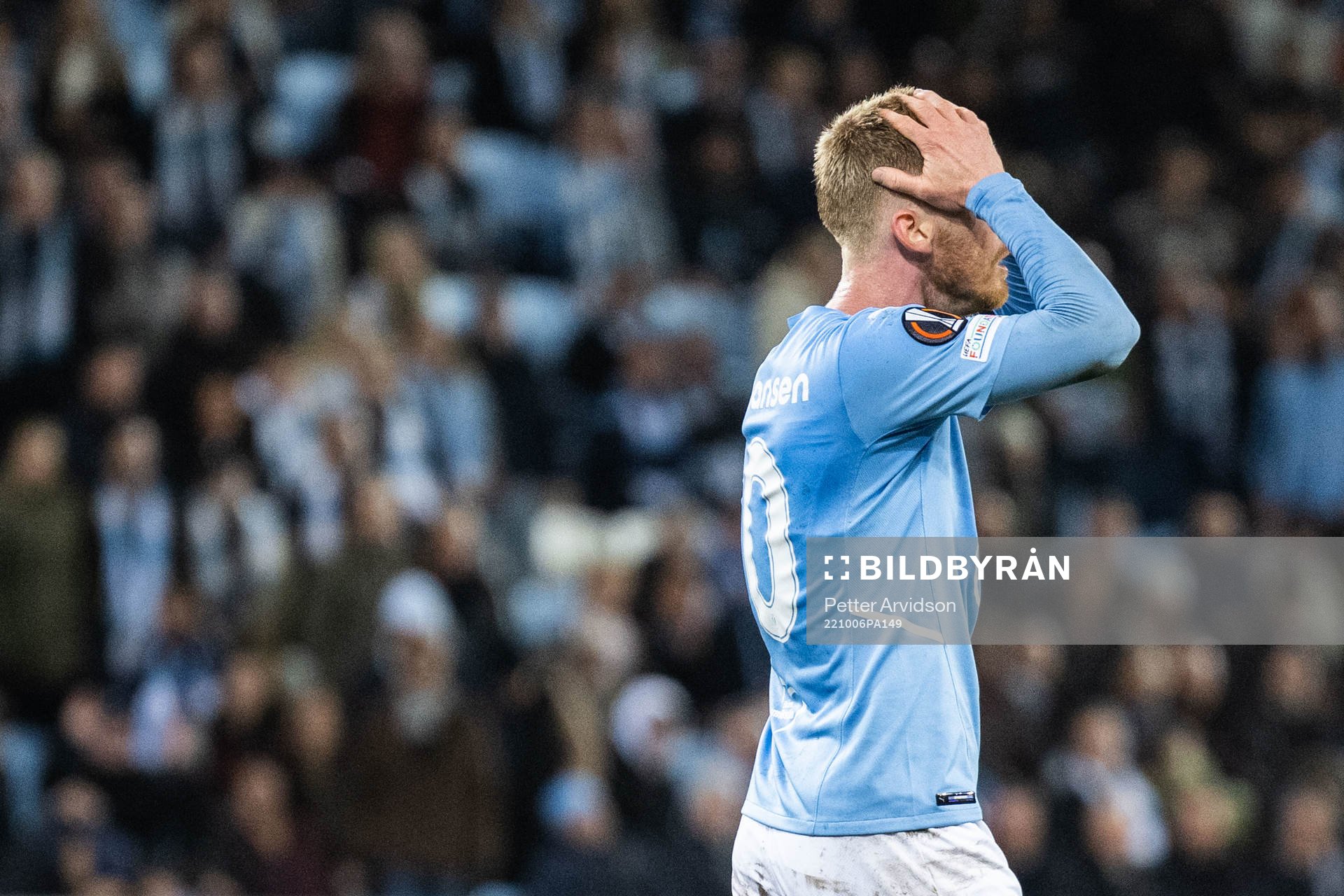 Anders Christiansen of Malmö FF looks dejected