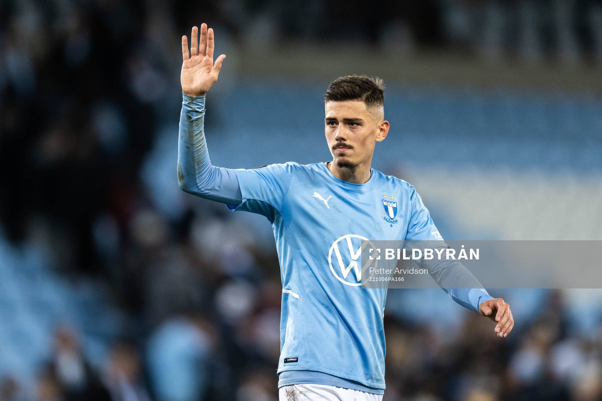 Dennis Hadzikadunic of Malmö FF looks dejected