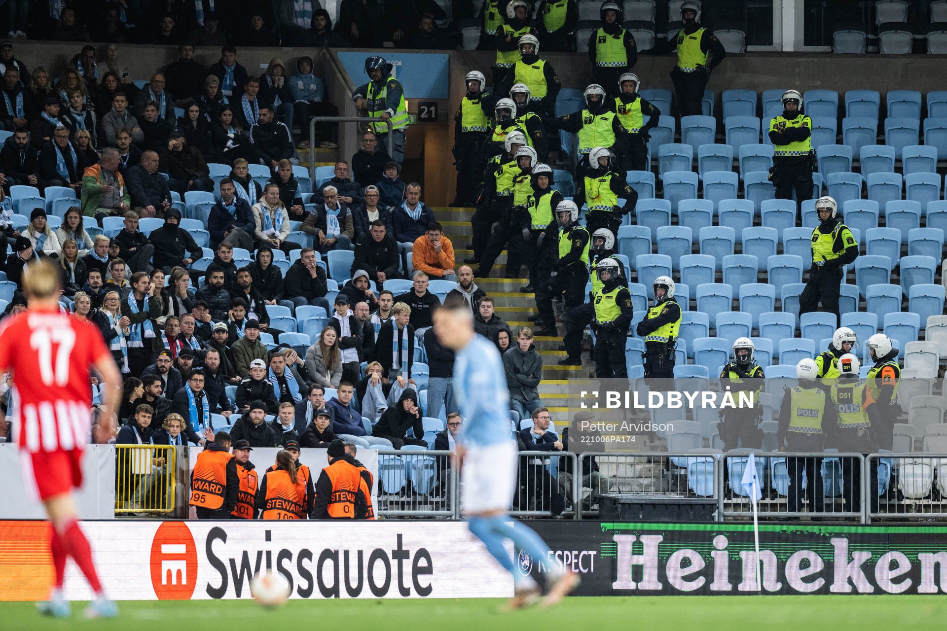 Police in the stands