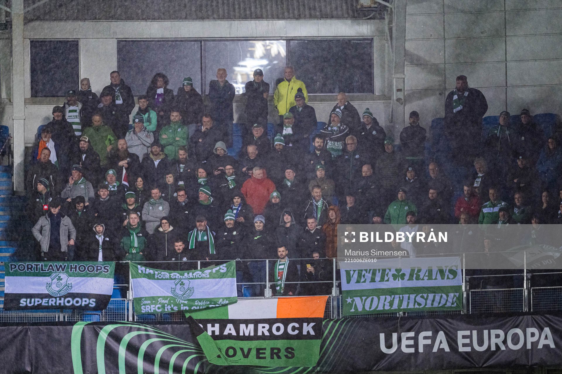 Spectators in the stands