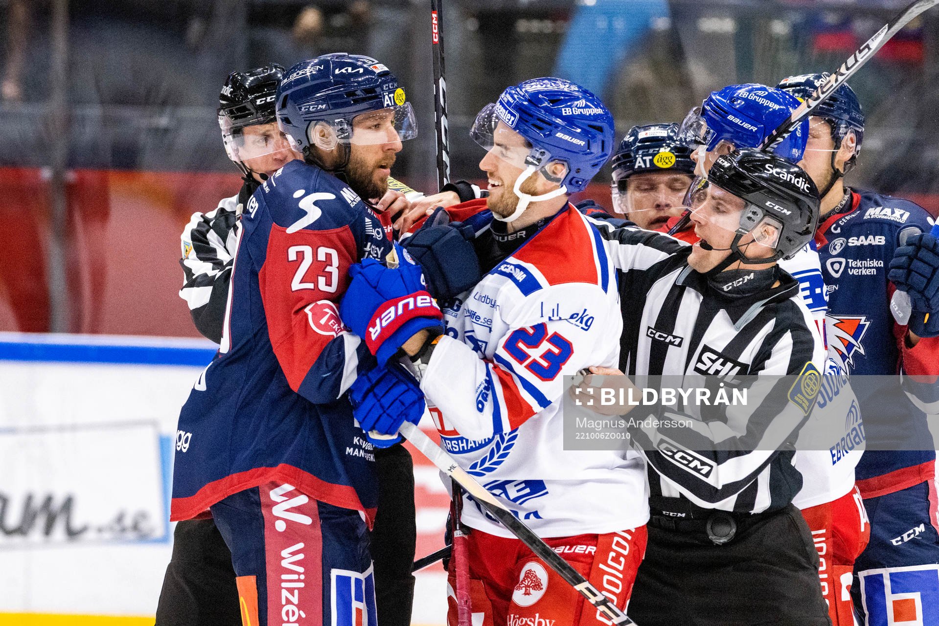 Linköpings Stefan Matteau och Oskarshamns Blaine Byron