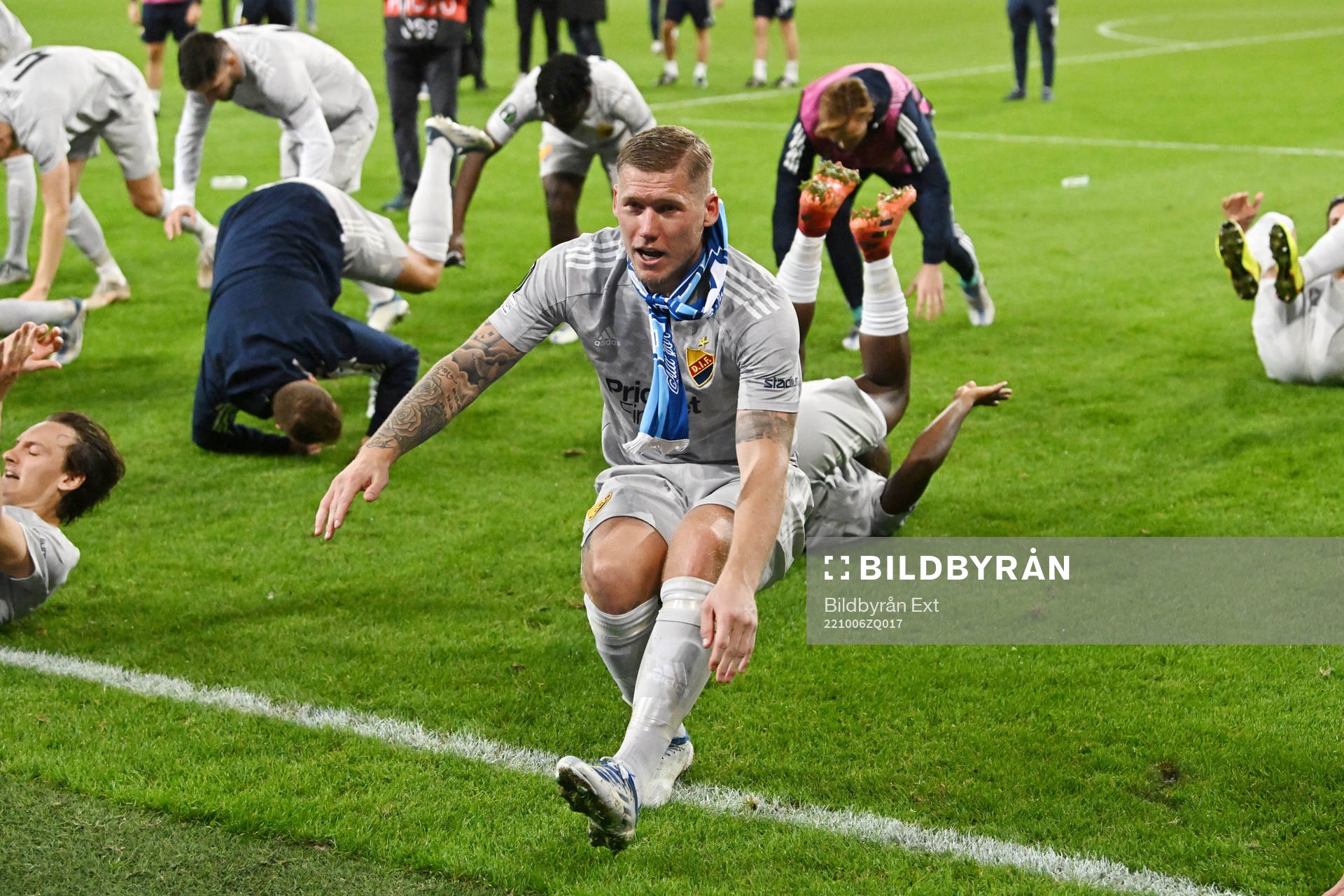 Victor Edvardsen of Djurgården celebrates