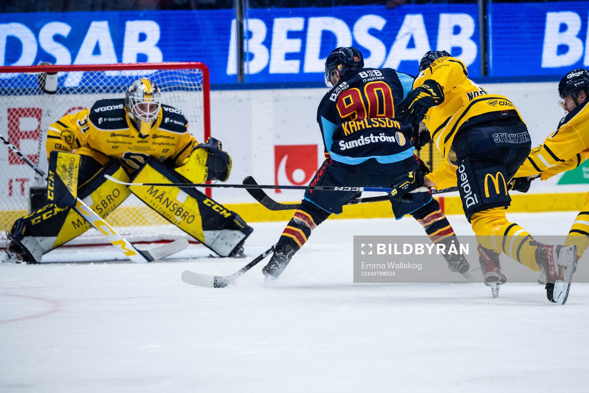 Djurgårdens Kevin Karlsson gör 4-3 bakom Södertäljes