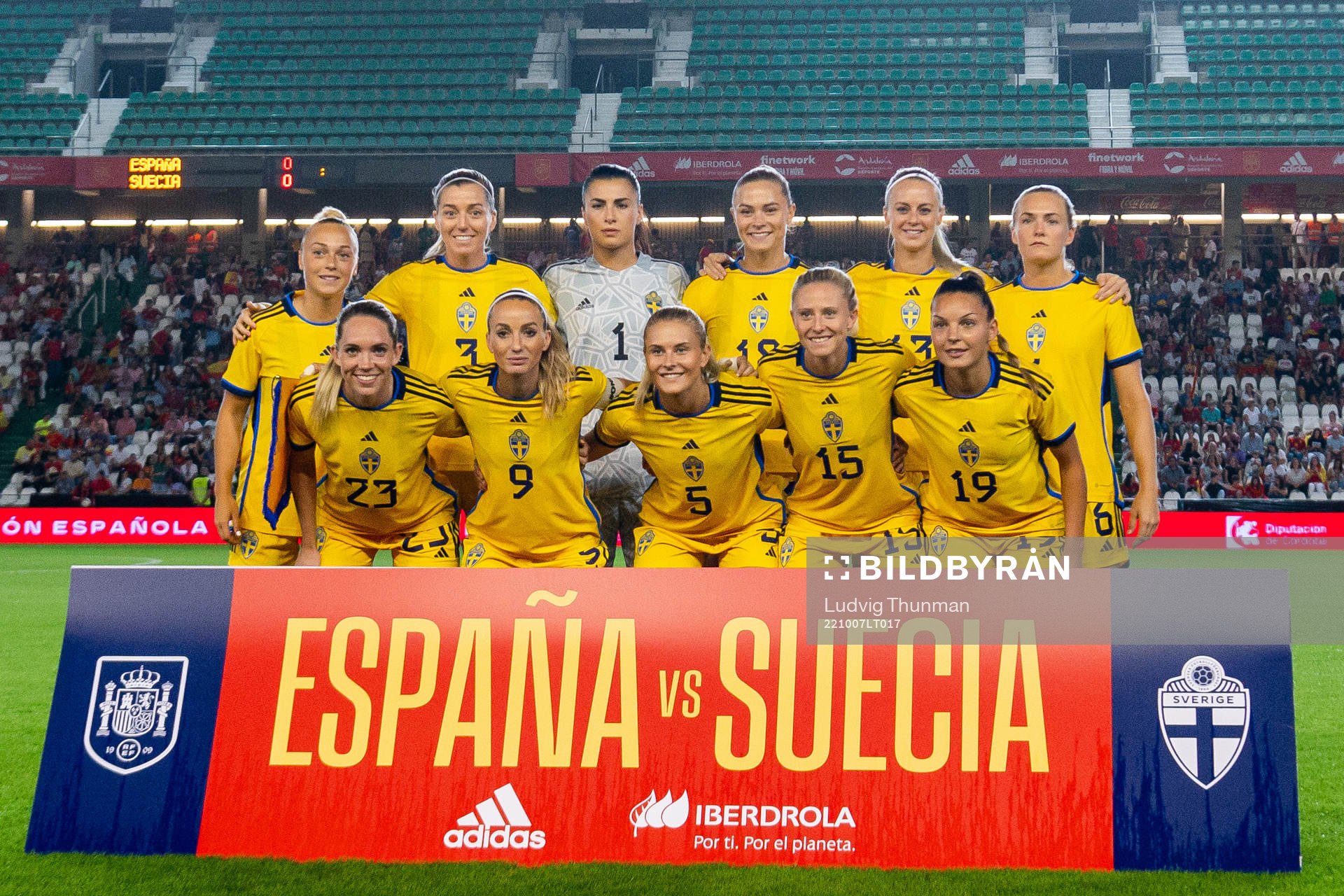 Players of Sweden pose for a team photo