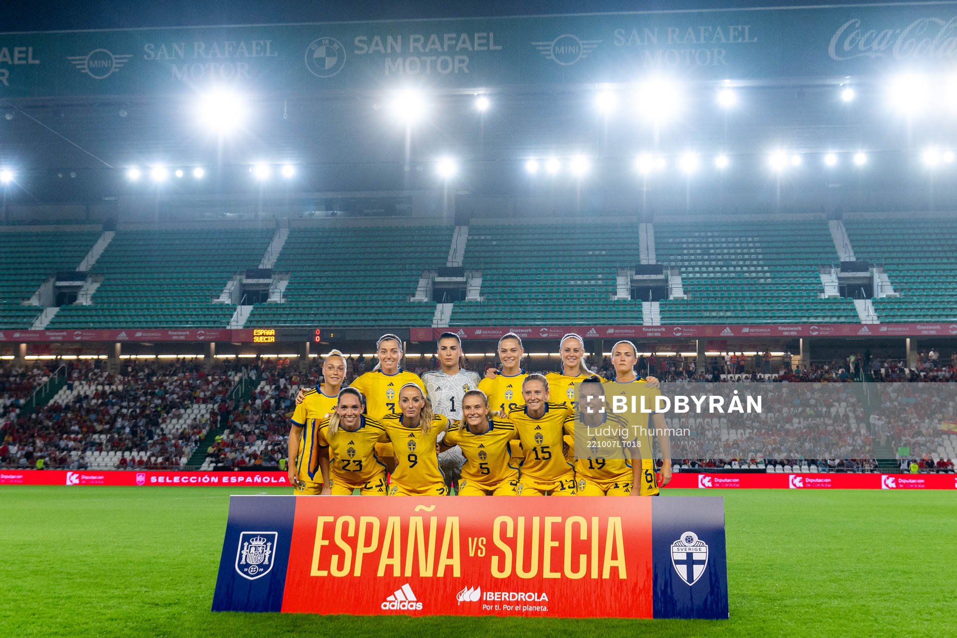 Players of Sweden pose for a team photo