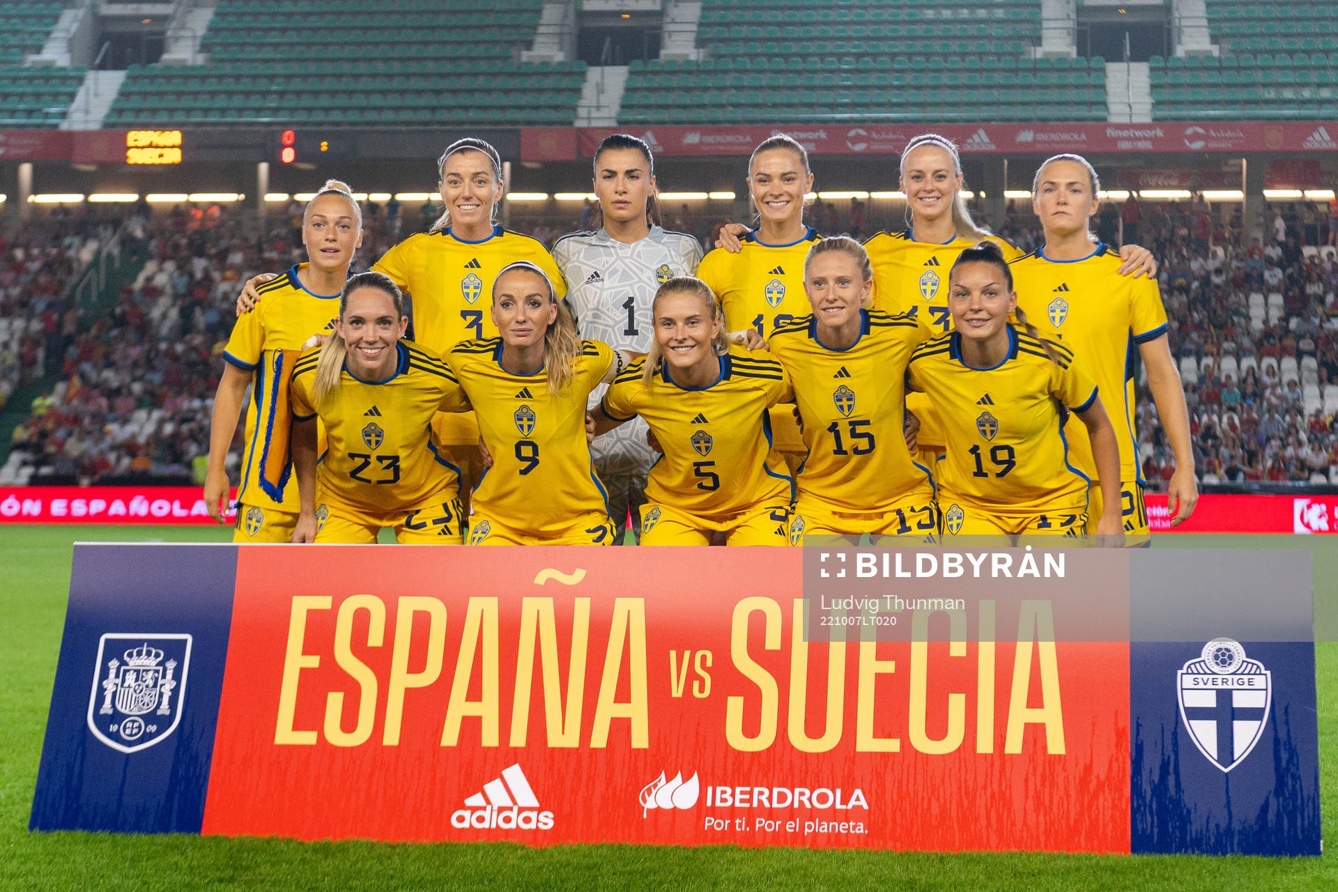 Players of Sweden pose for a team photo