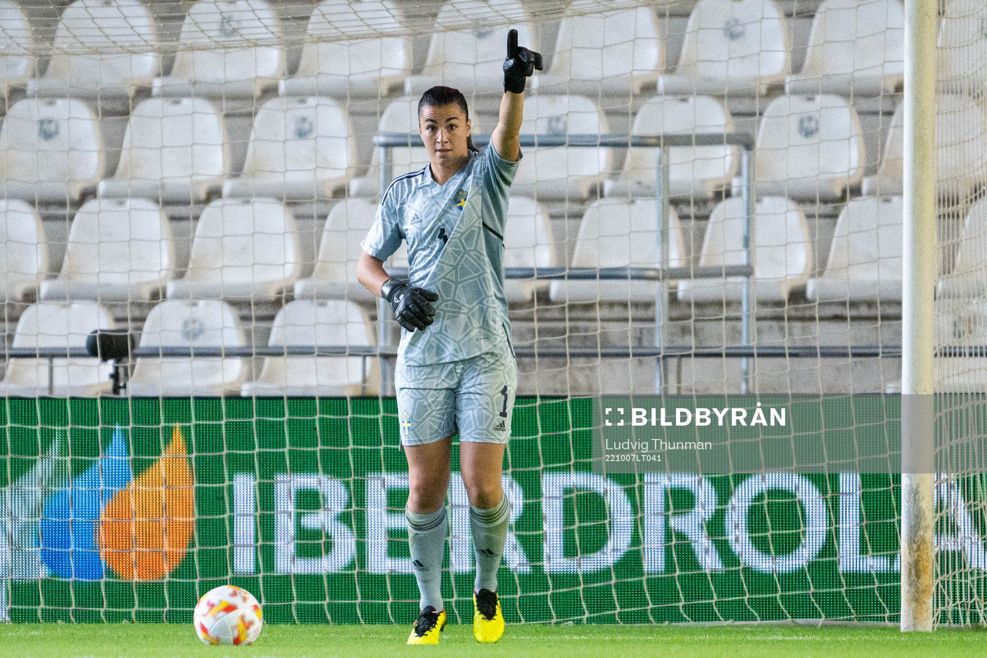 Goalkeeper Zecira Musovic of Sweden