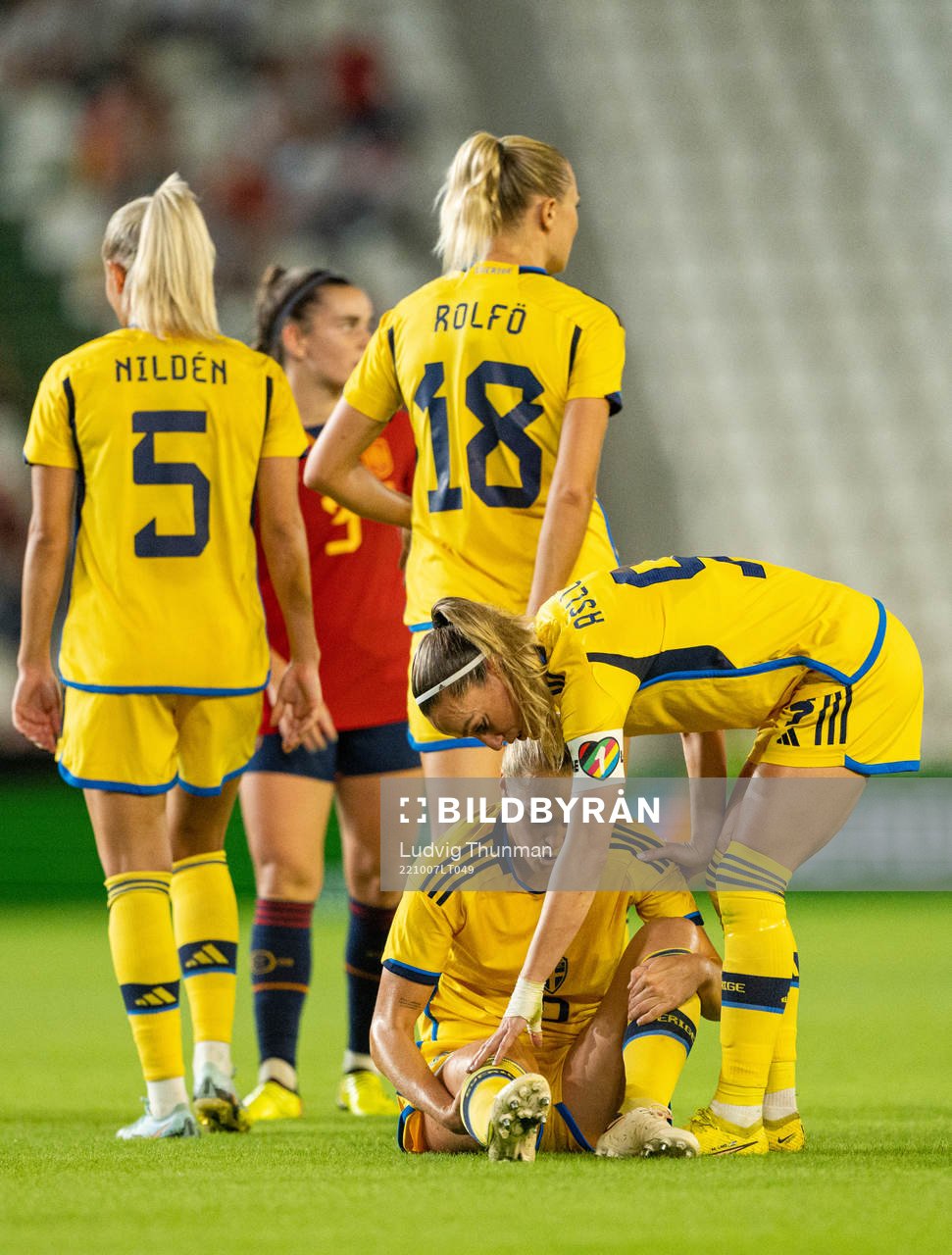 Amanda Nilden, Fridolina Rolfö, Magdalena Eriksson and