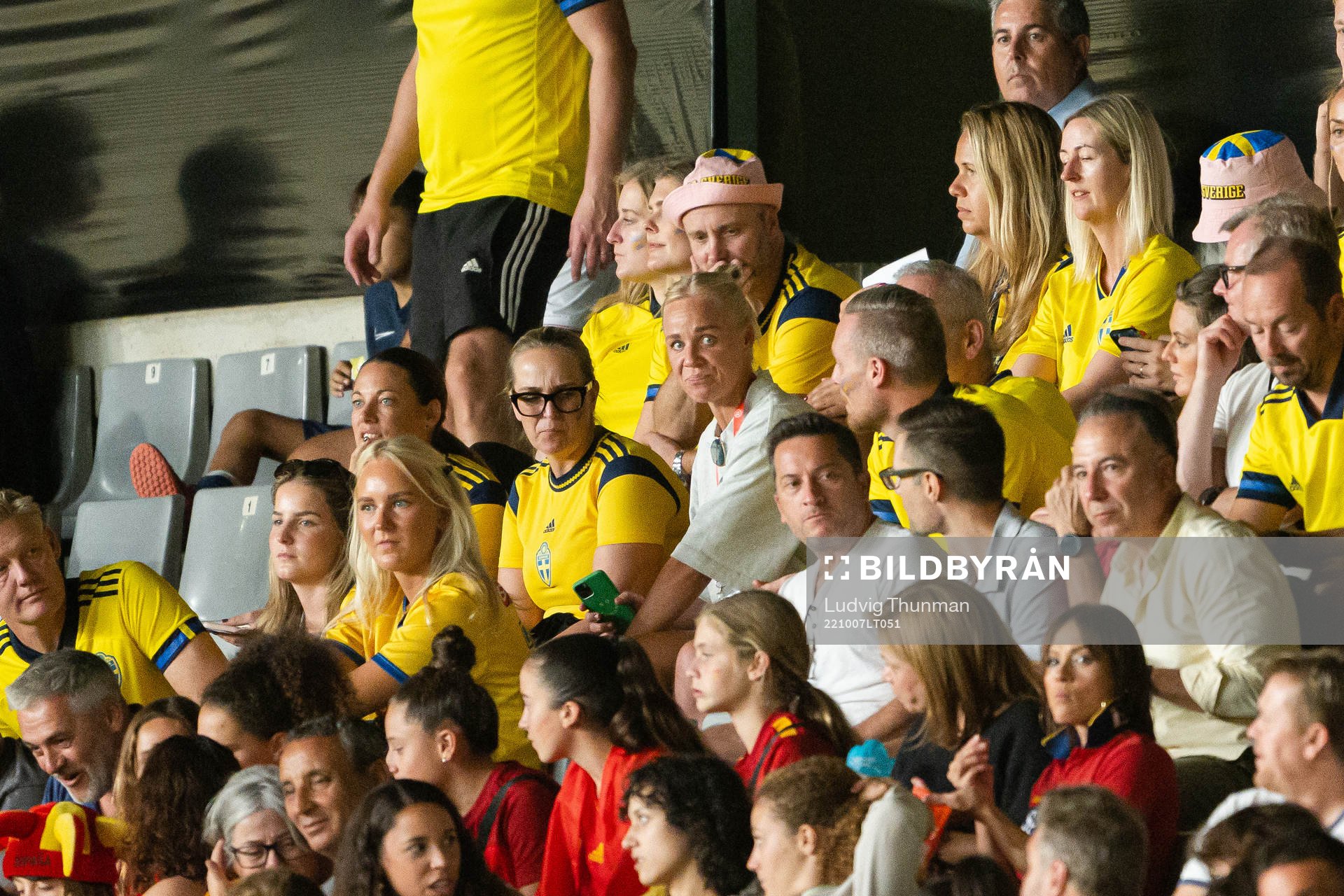 Caroline Seger of Sweden in the stands
