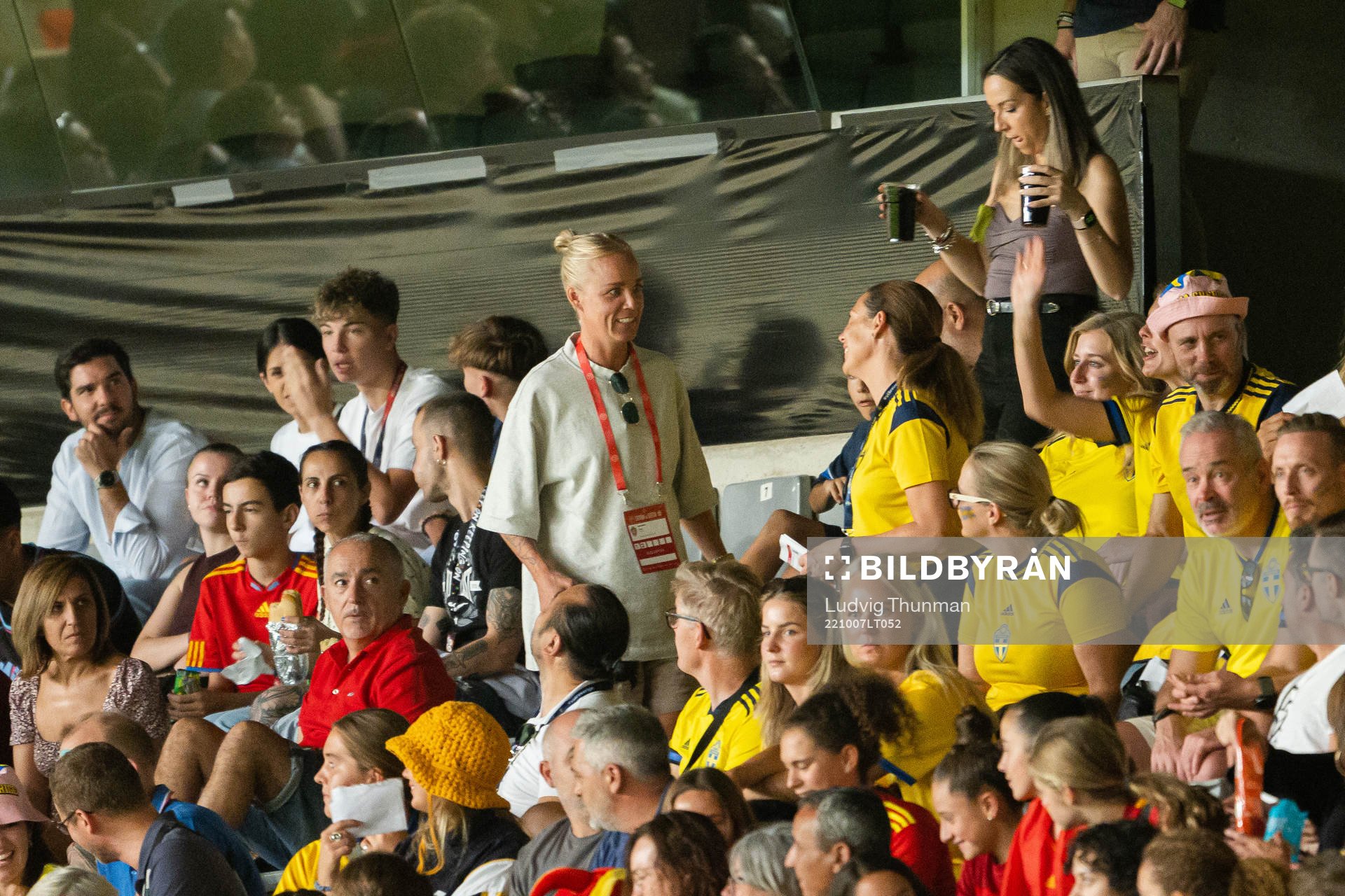 Caroline Seger of Sweden in the stands