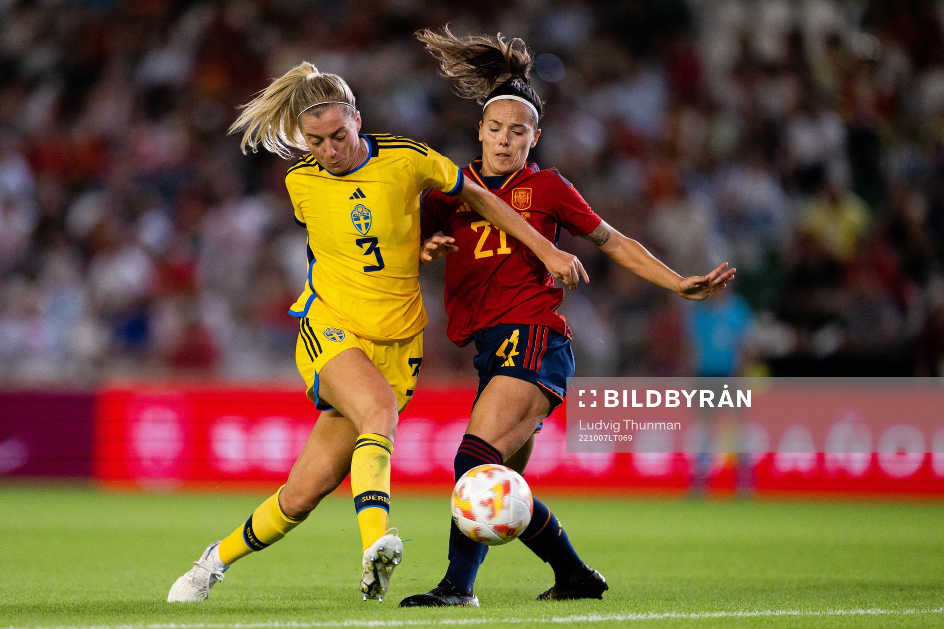Linda Sembrant of Sweden and Claudia Zornoza of Spain