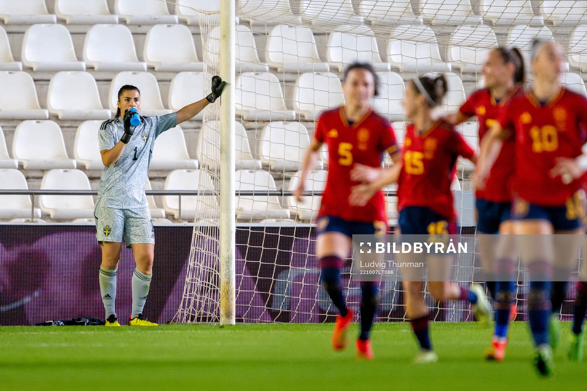 Goalkeeper Zecira Musovic of Sweden looks dejected