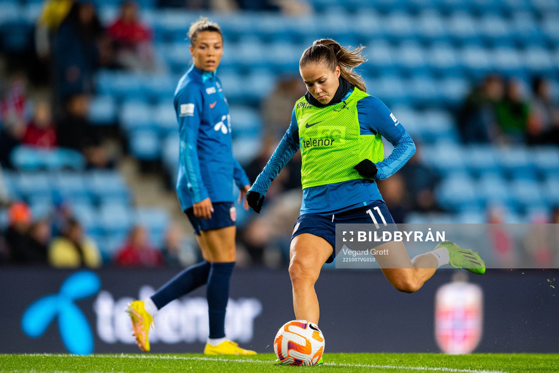 Guro Reiten of Norway ahead of the international friendly football match between Norway and Brazil on October 7, 2022 in Oslo. 