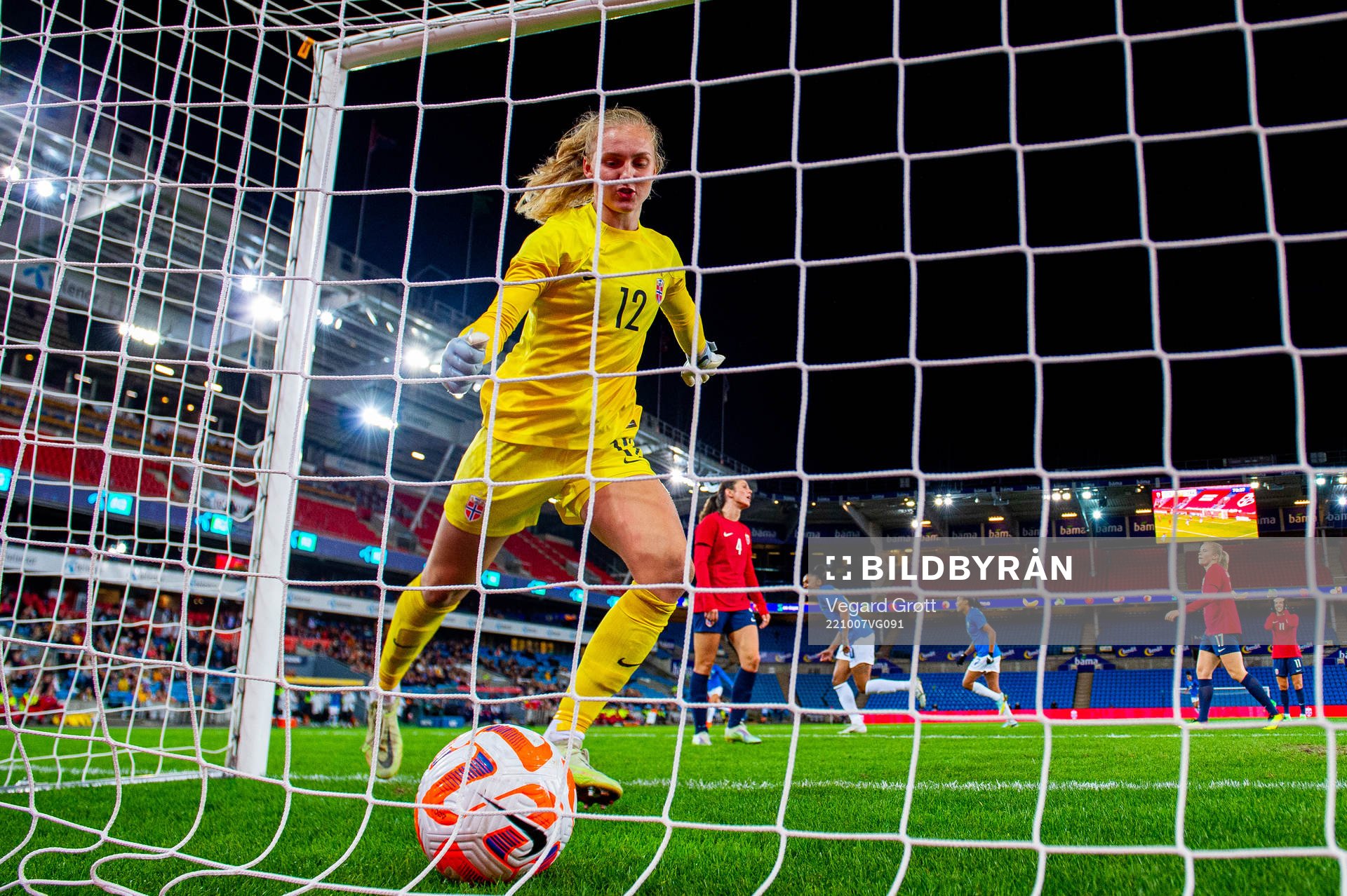Goalkeeper Sunniva Skoglund of Norway looks dejected