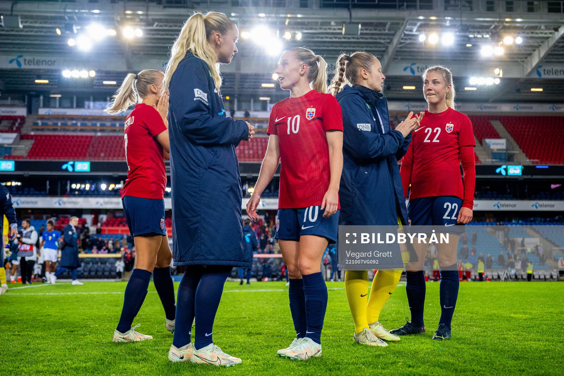 Anna Jøsendal, Thea Bjelde and Sophie Roman Haug of Norway