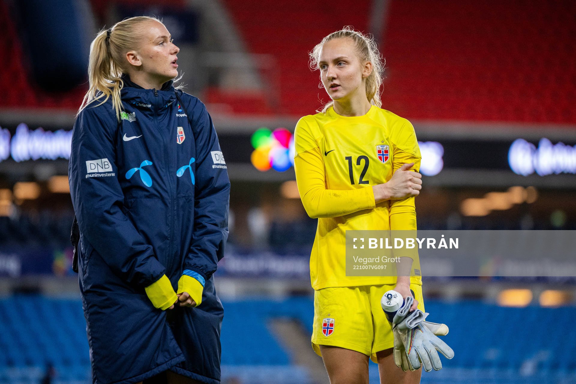 Goalkeeper Selma Panengstuen and goalkeeper Sunniva