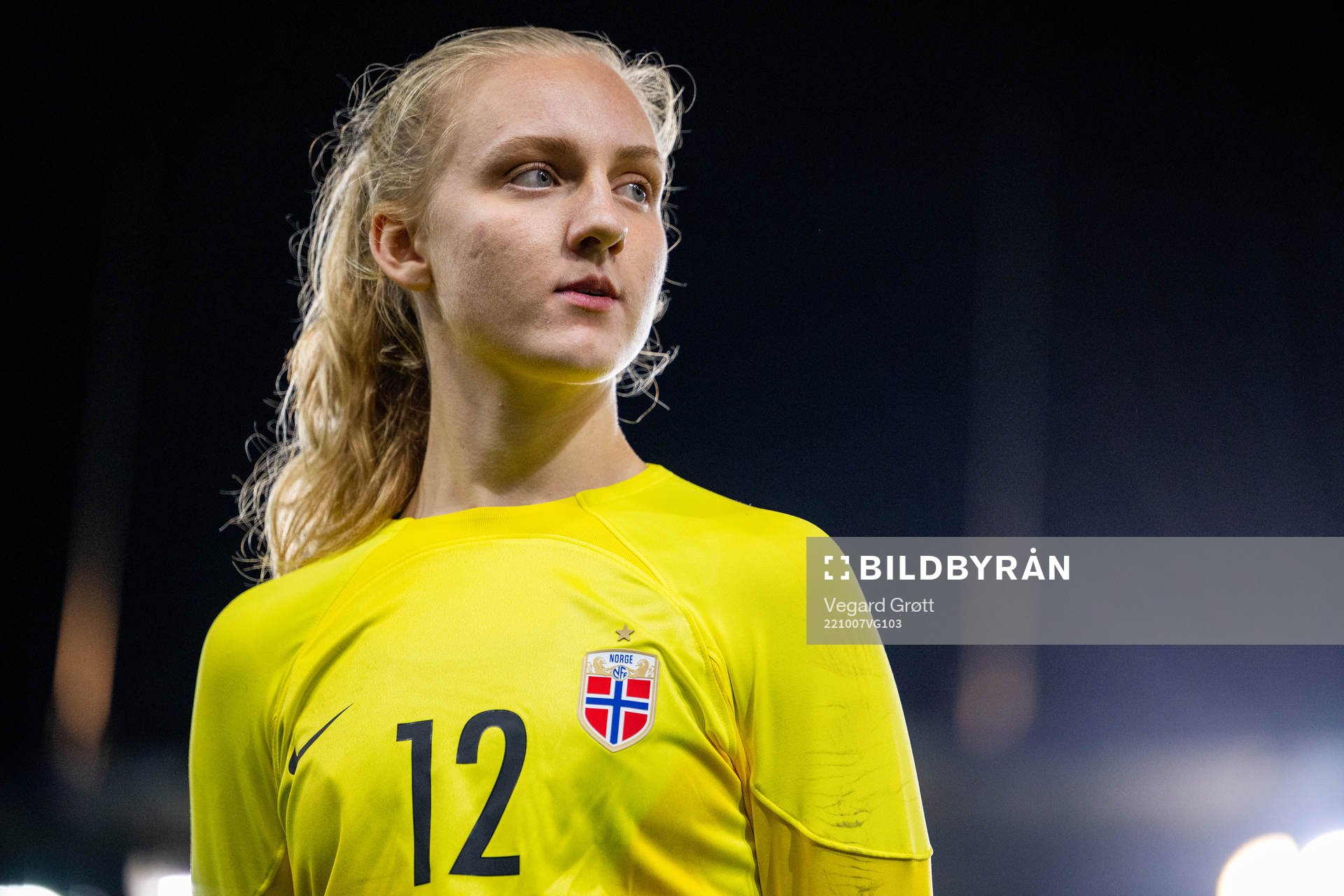 Goalkeeper Sunniva Skoglund after the international friendly football match between Norway and Brazil on October 7, 2022 in Oslo. 