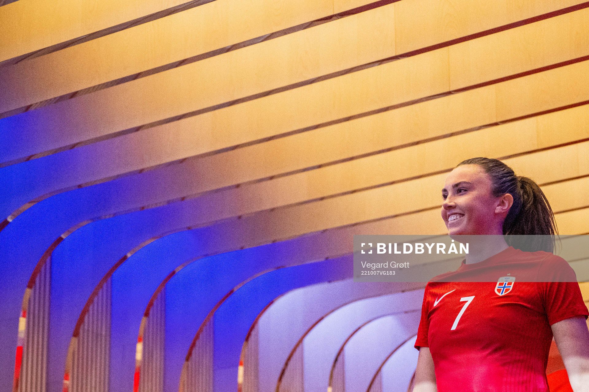 Ingrid Syrstad Engen of Norway at half-time
