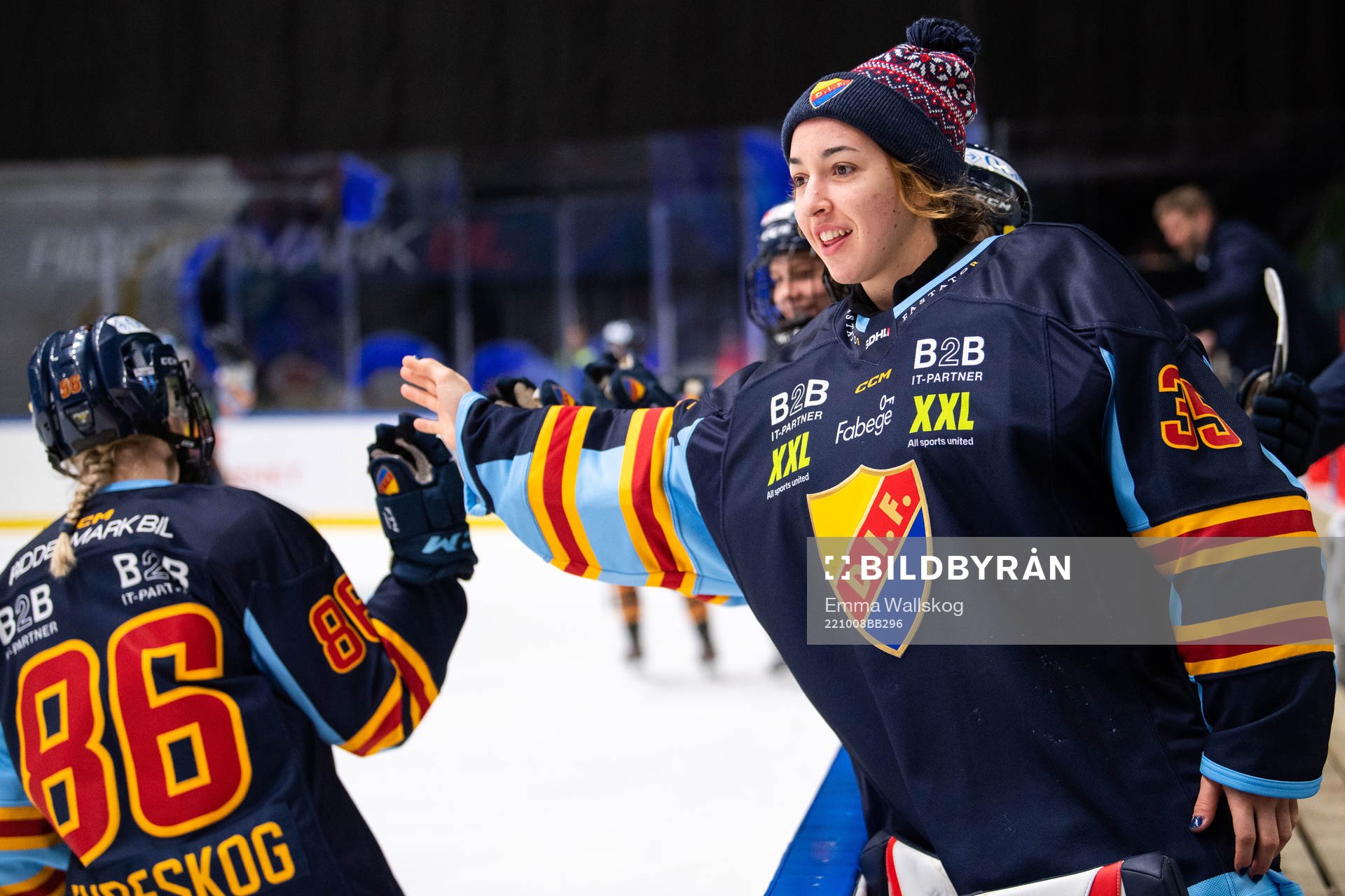 Djurgårdens målvakt Selma Luggin och Selma Tyreskog